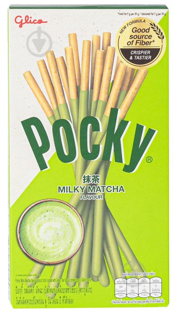 Соломка Pocky Milk Matcha Flavor 33 г - фото 1 Соломка Pocky Milk Matcha Flavor 33 г - фото 1