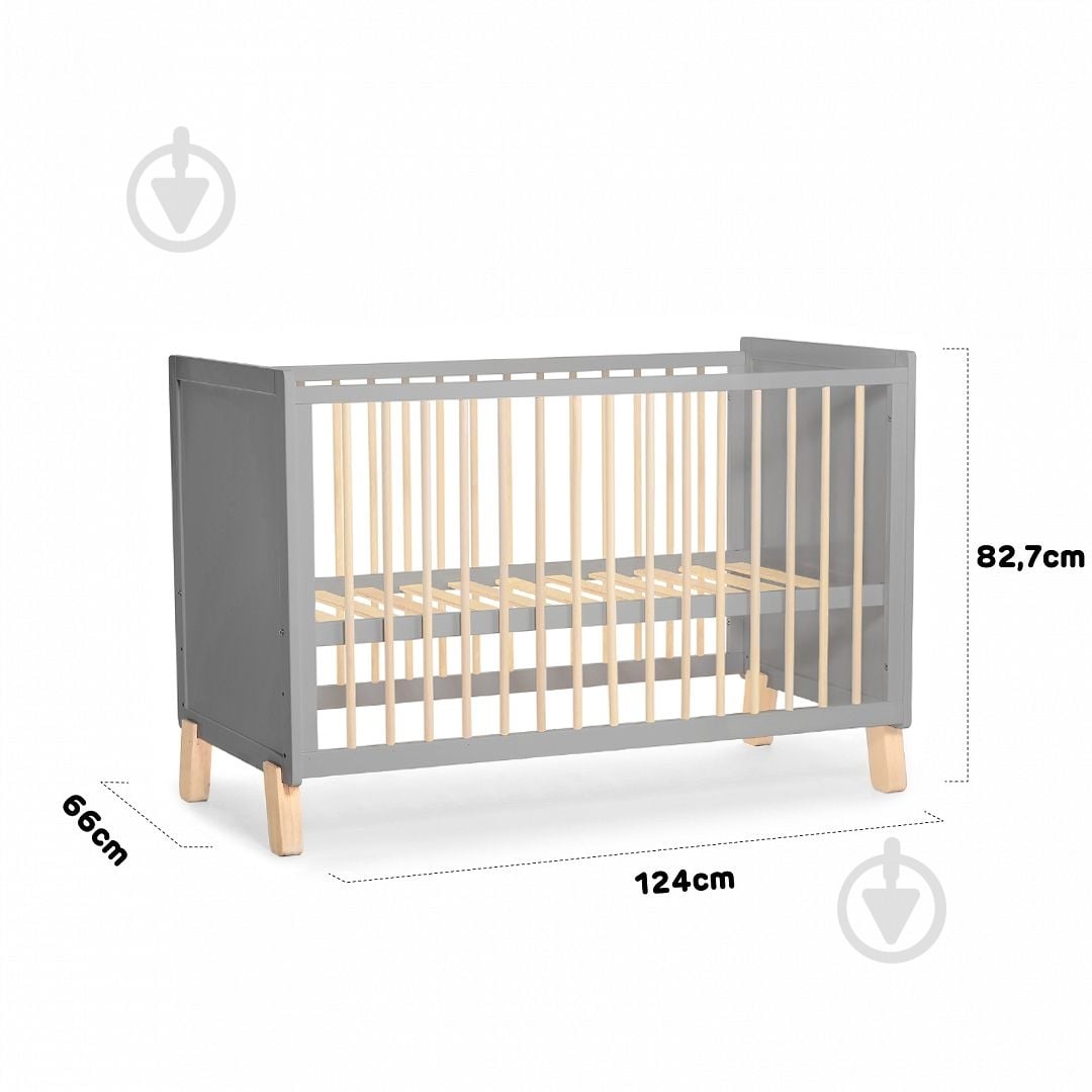 Ліжко Kinderkraft Nico Grey KKHNICOGRY000N - фото 7