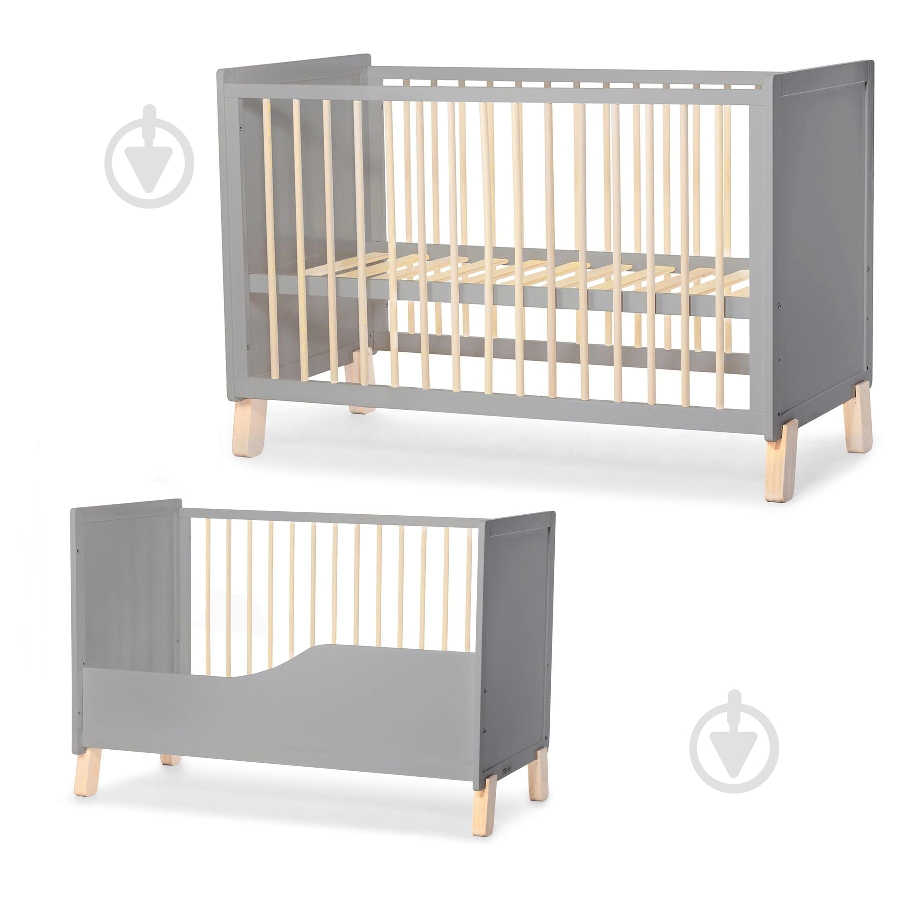 Ліжко Kinderkraft Nico Grey KKHNICOGRY000N - фото 8