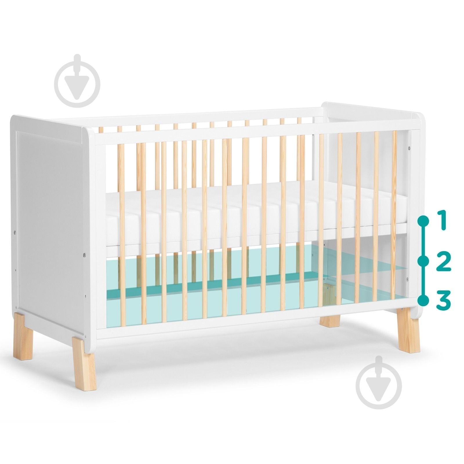 Ліжко Kinderkraft Nico White KKHNICOWHT000N - фото 5