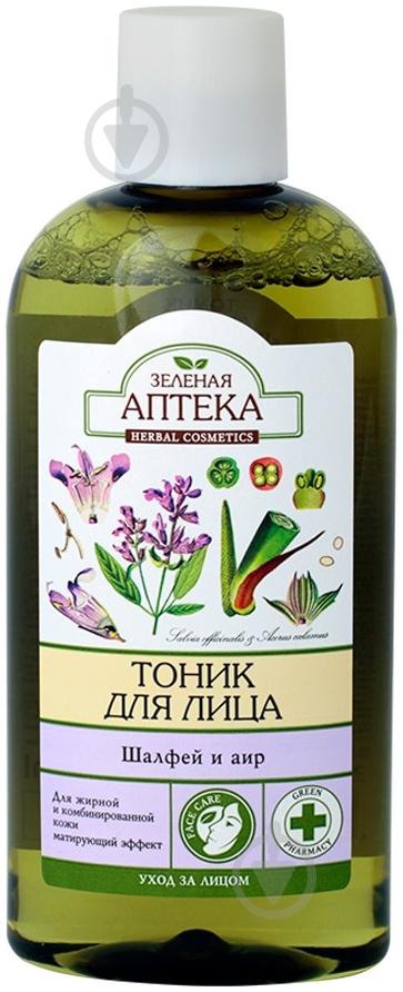 Тоник Зеленая аптека Шалфей и аир 200 мл - фото 1