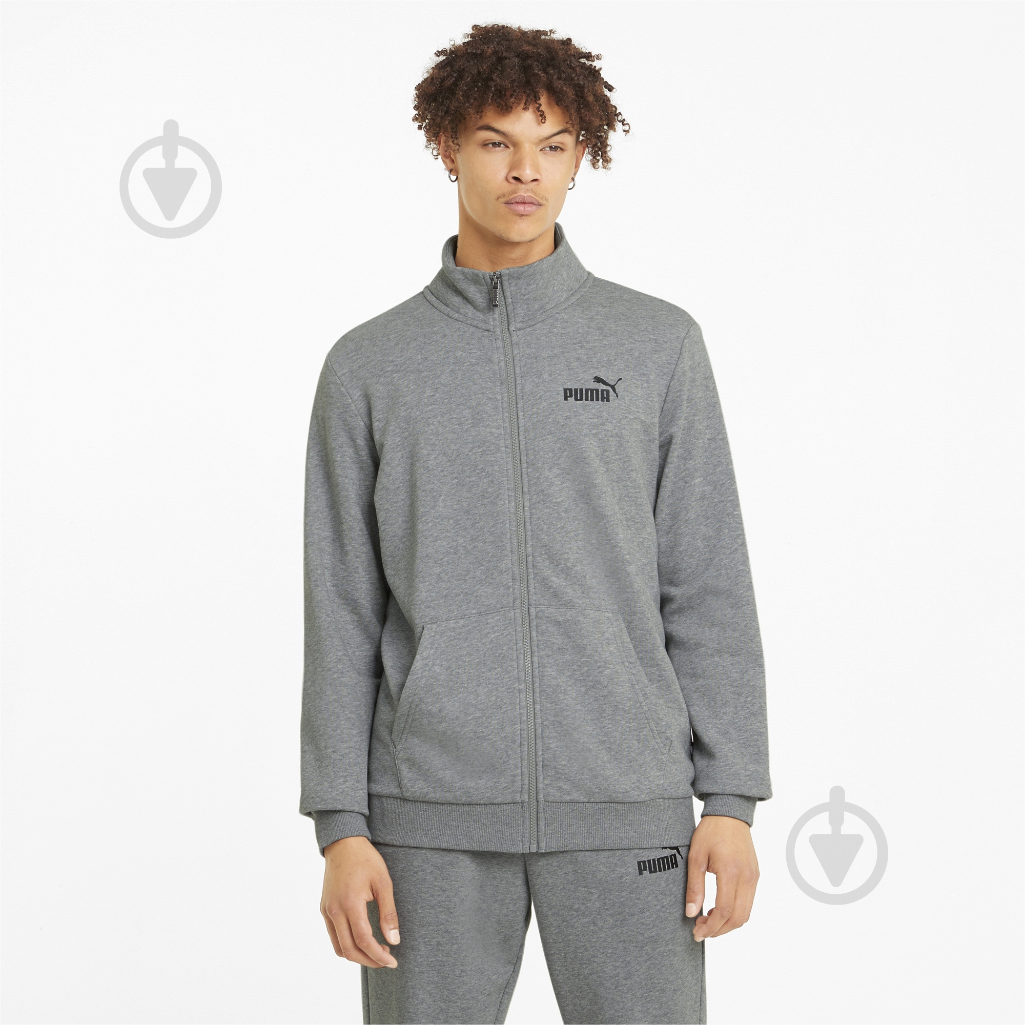 Джемпер Puma ESS TRACK JACKET TR MEDIUM GRAY HEATHER 58669603 р. 2XL серый - фото 1