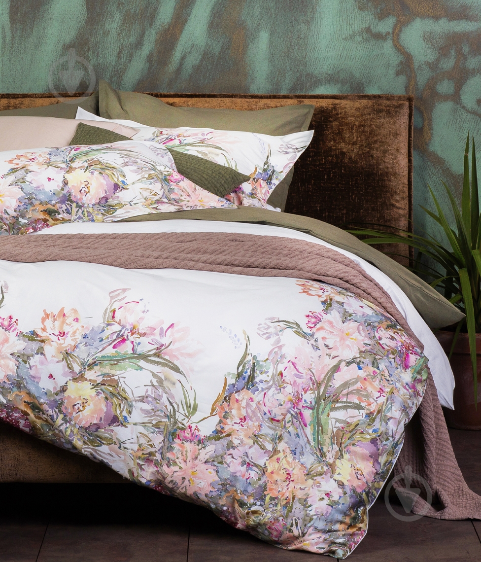 Комплект постельного белья Floral Sense семейный белый с розовым Decoflux - фото 1