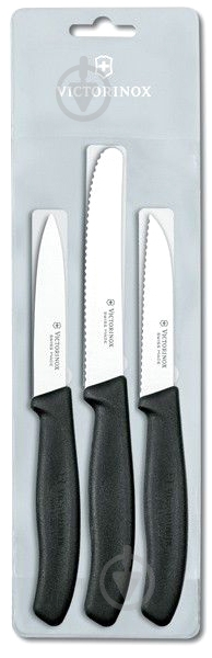 Набір ножів Victorinox Swiss Classic 6.7113.3 3 предмети чорний - фото 1