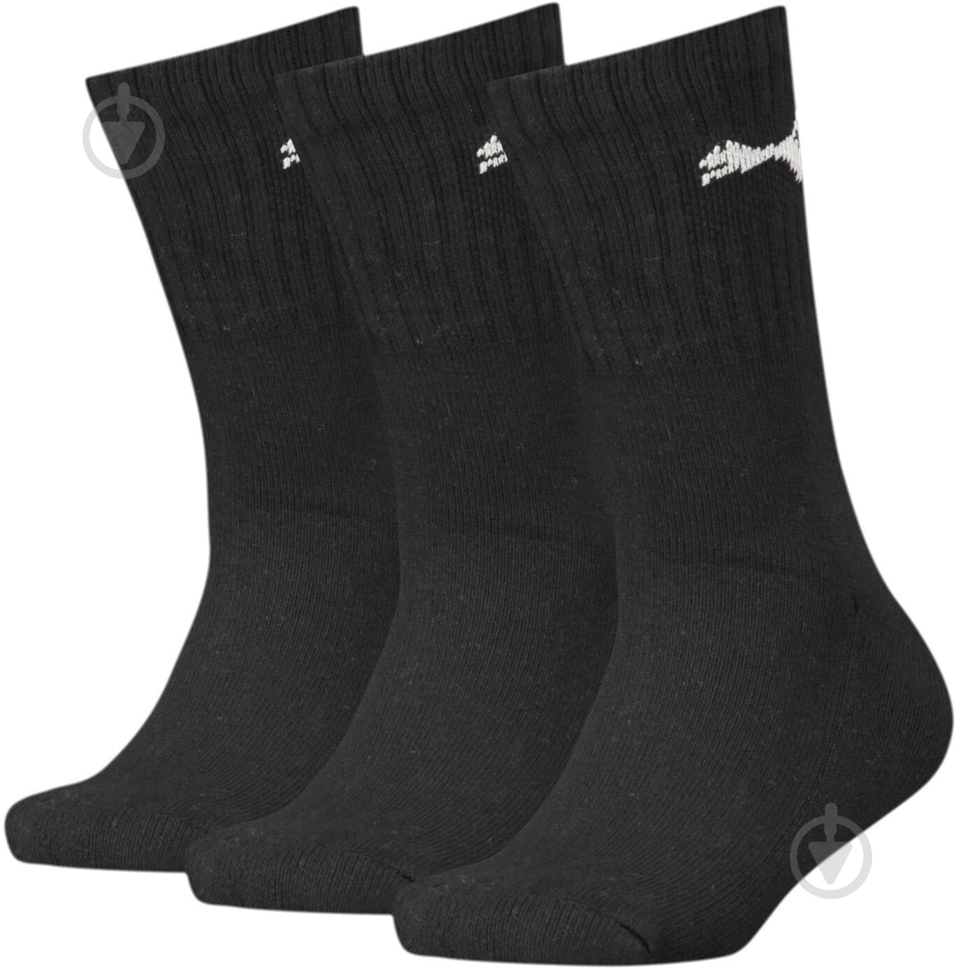 Носки Puma PUMA JUNIOR CREW SOCK 3P 90795801 р.27-30 черный 3 пари шт. - фото 1 Носки Puma PUMA JUNIOR CREW SOCK 3P 90795801 р.27-30 черный 3 пари шт. - фото 1