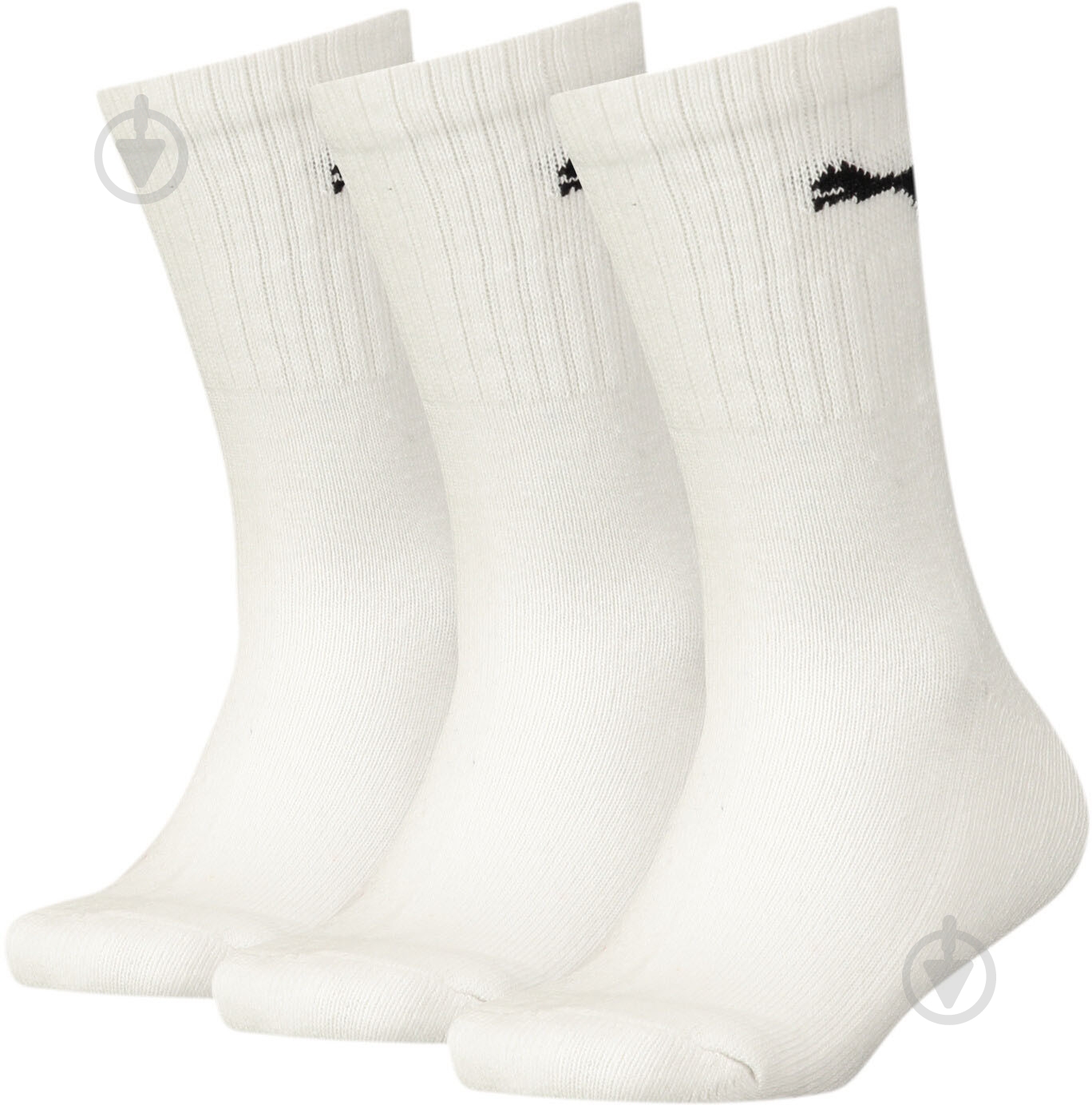 Шкарпетки Puma PUMA JUNIOR CREW SOCK 3P 90795802 р.35-38 білий 3 пари шт. - фото 1