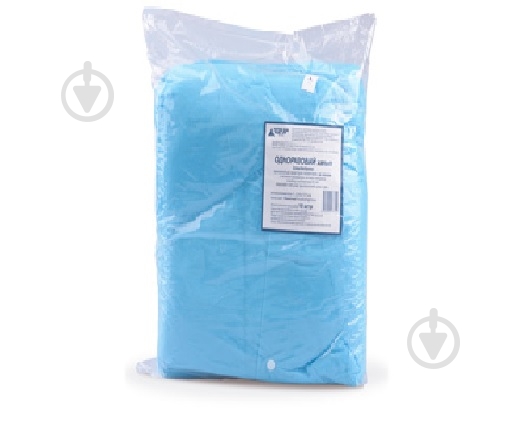 Халат №10 для відвідувача на кнопках (115х150 см) р. L блакитний - фото 2 Халат №10 для відвідувача на кнопках (115х150 см) р. L блакитний - фото 2