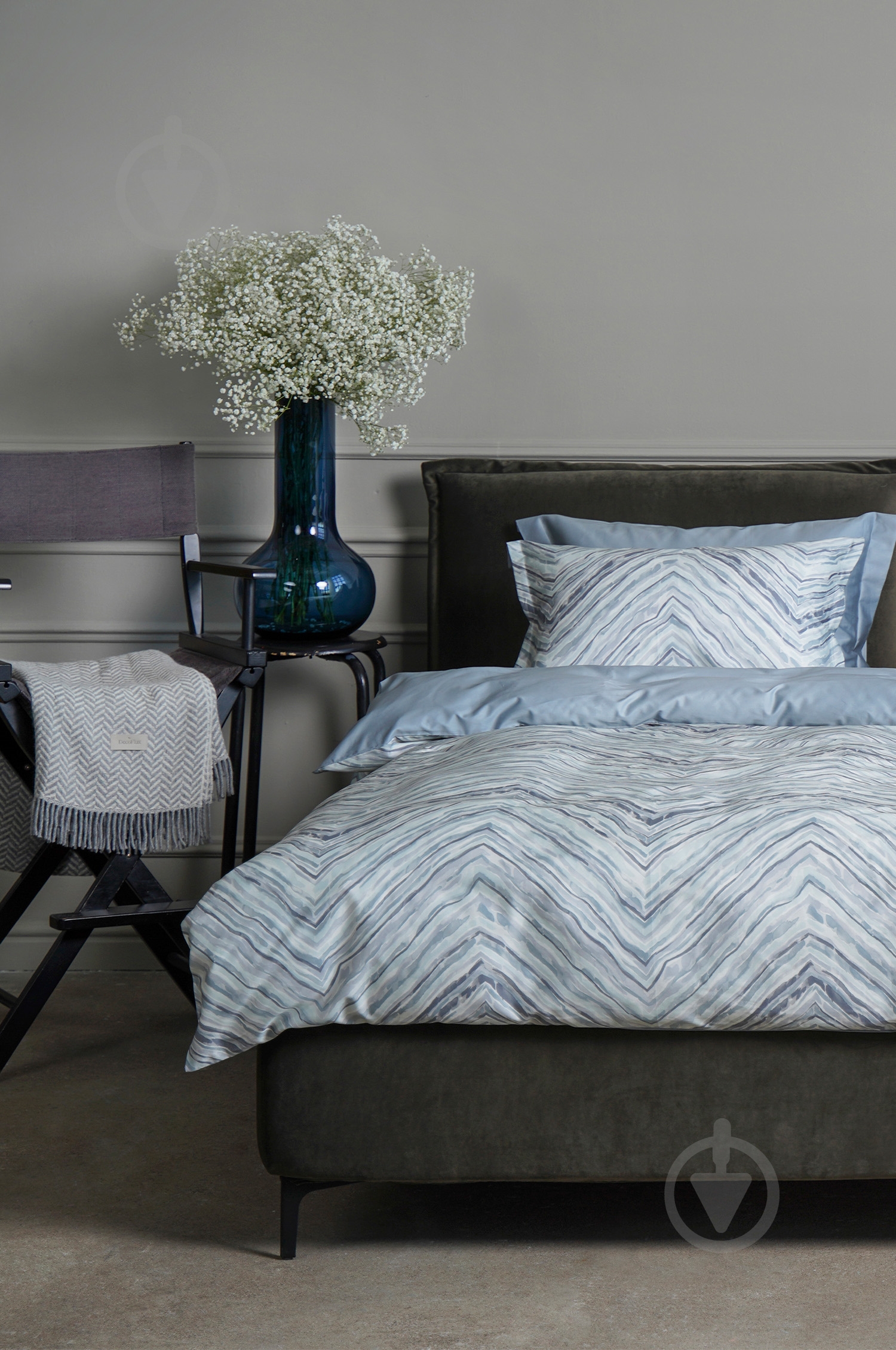 Комплект постельного белья Novel Dunes семейный голубой с рисунком Decoflux - фото 1 Комплект постельного белья Novel Dunes семейный голубой с рисунком Decoflux - фото 1