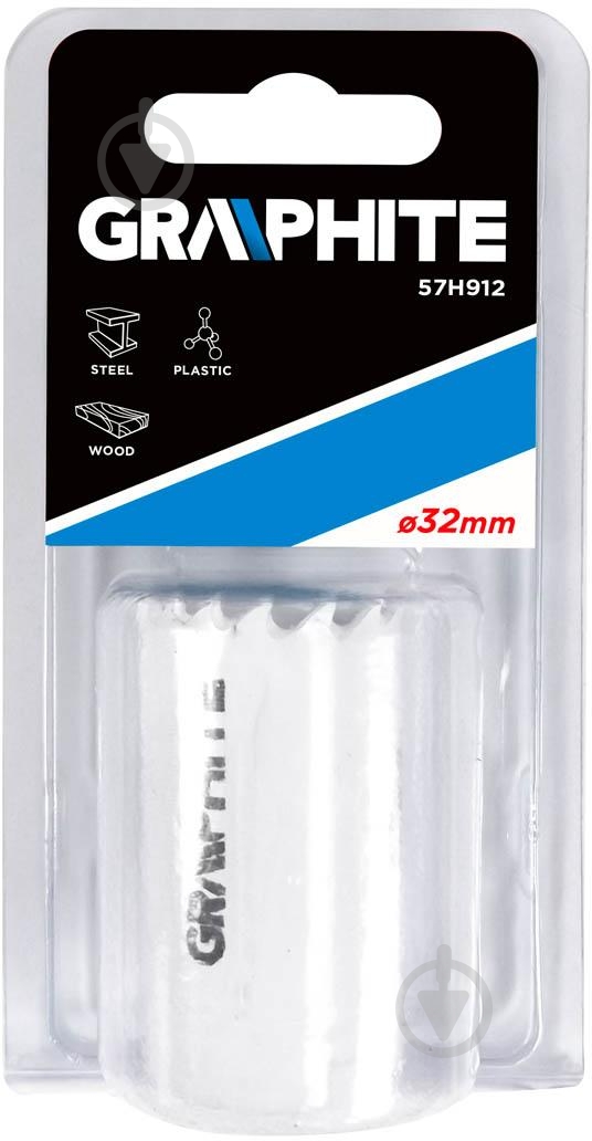 Коронка біметалева GRAPHITE 57H912 - фото 2 Коронка біметалева GRAPHITE 57H912 - фото 2