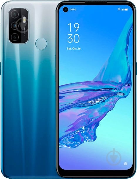Смартфон OPPO A53 4/64GB blue (CPH2127) - фото 1 Смартфон OPPO A53 4/64GB blue (CPH2127) - фото 1