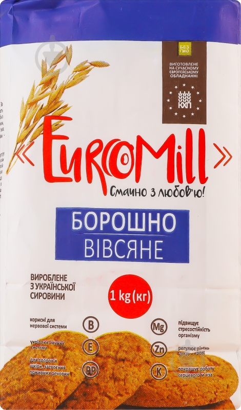 Борошно EuroMill вівсяне м/у 1кг - фото 1 Борошно EuroMill вівсяне м/у 1кг - фото 1