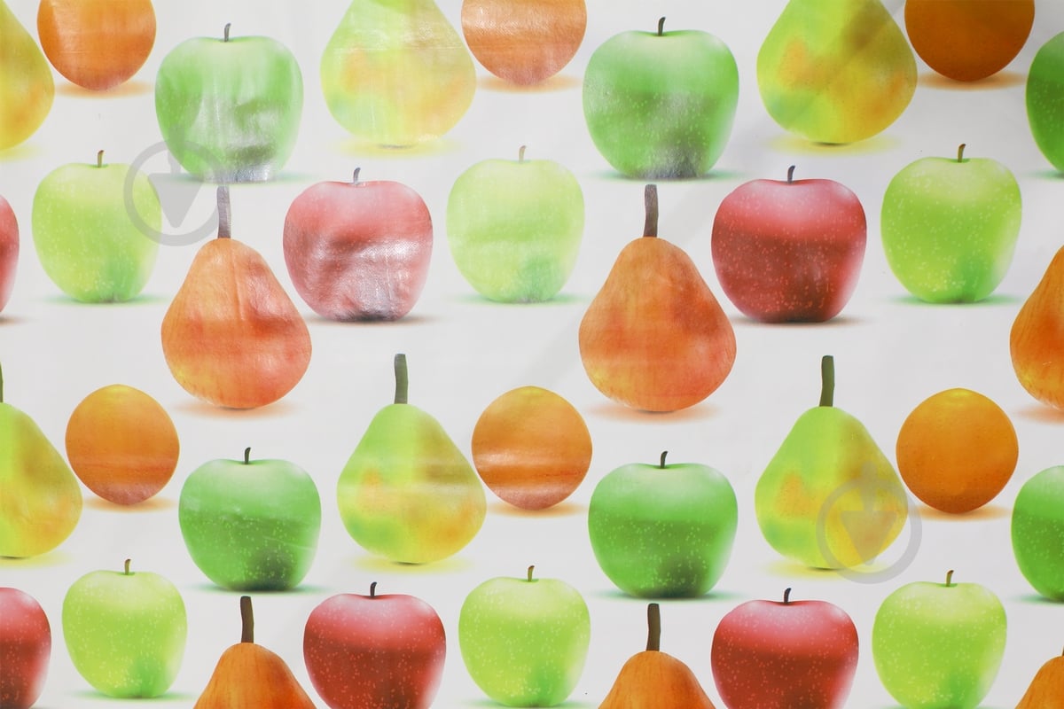 Клейонка на стіл UP! (Underprice) з підкладкою Фрукти 1,4м  білий із принтом 6147 - фото 1