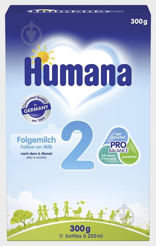 Сухая молочная смесь Humana с пребиотиками 2 300 г 4031244782175 - фото 1