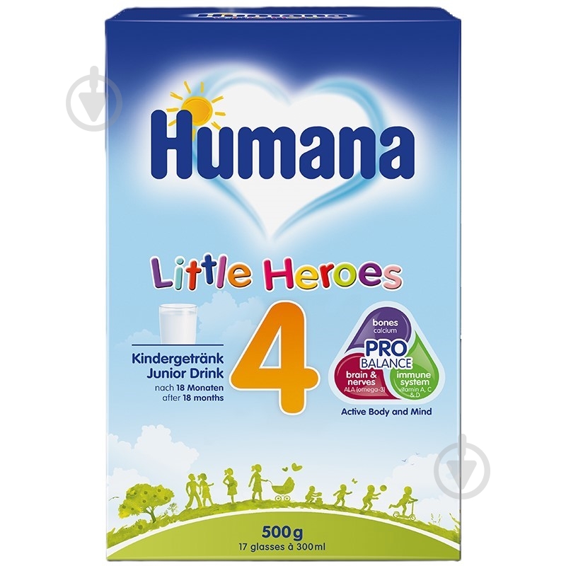 Сухая молочная смесь Humana 4 маленькие герои 500 г 4251099602606 - фото 1
