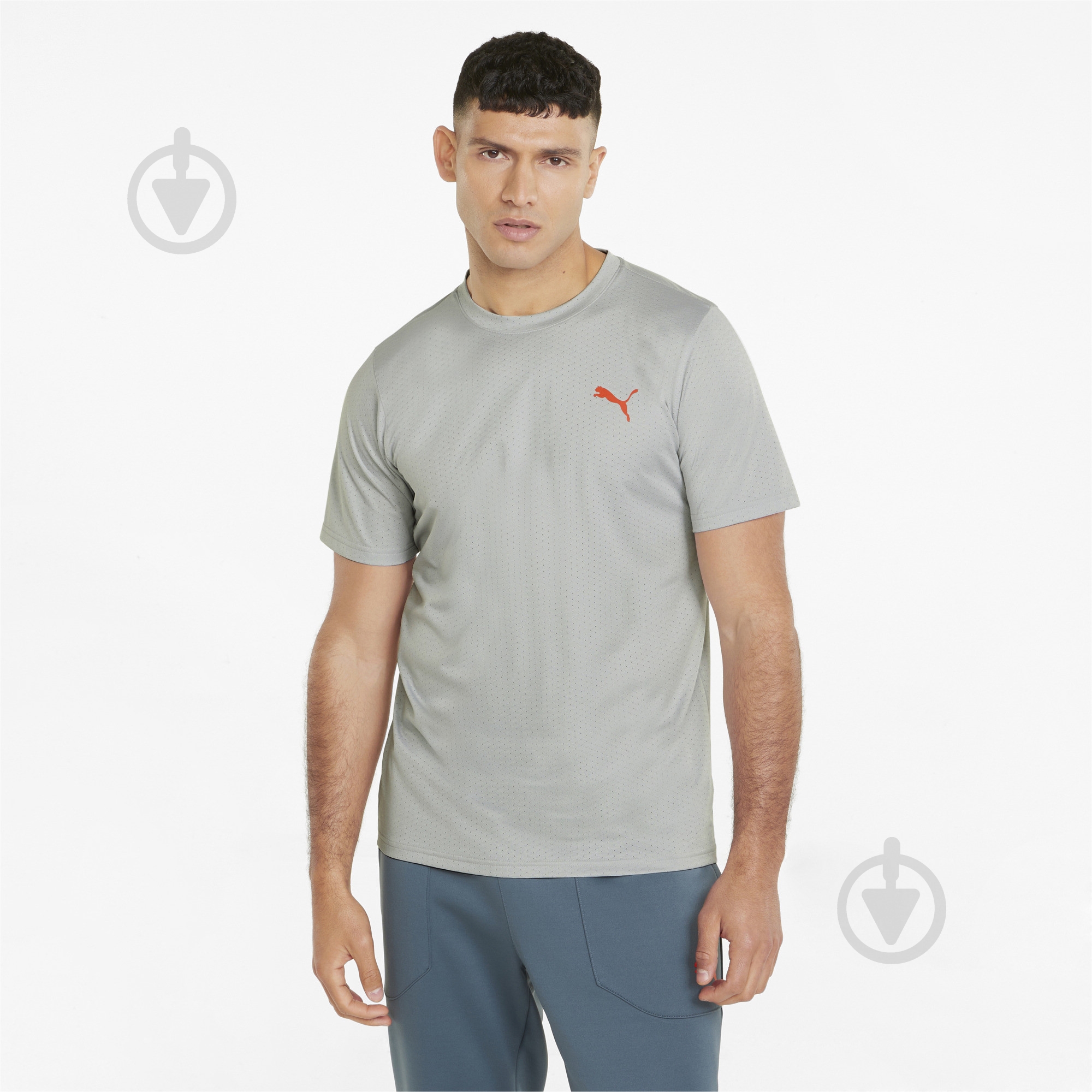 Футболка Puma TRAIN FAV BLASTER TEE HARBOR MIST 52014119 р.XL серый - фото 1