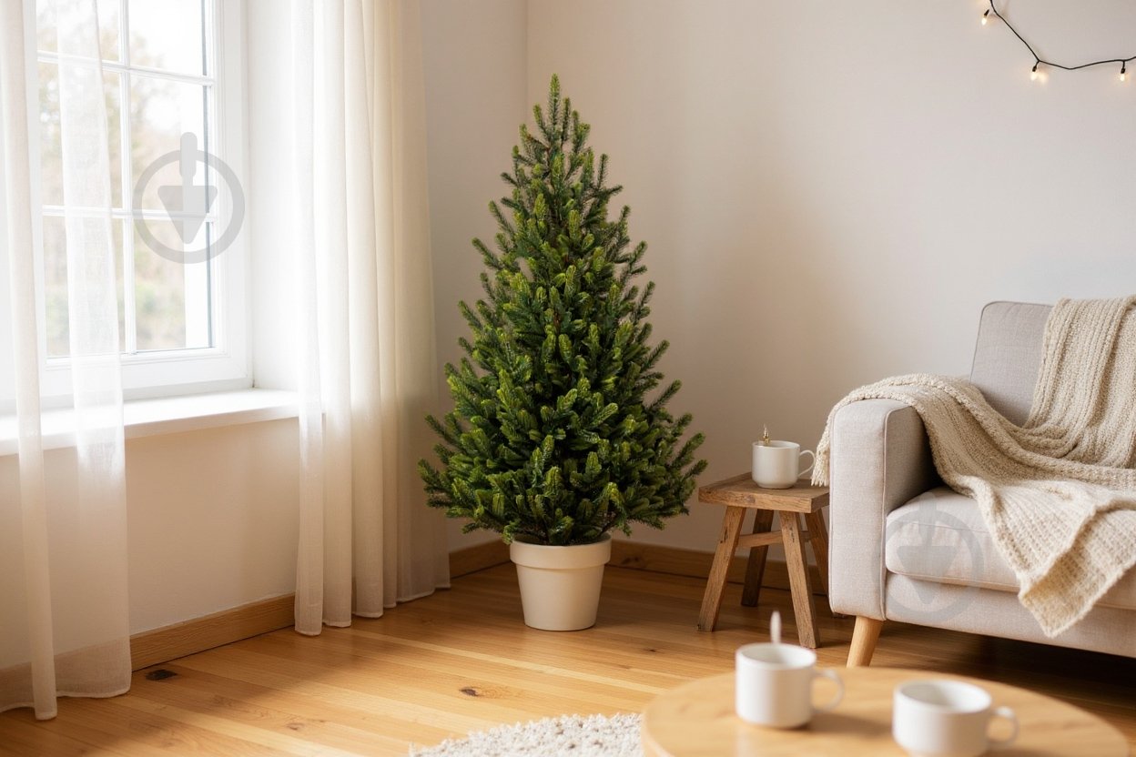 Штучна ялинка Полярна 1,1 м Весняна в горщику зеленийSiga Group - фото 2 Штучна ялинка Полярна 1,1 м Весняна в горщику зеленийSiga Group - фото 2