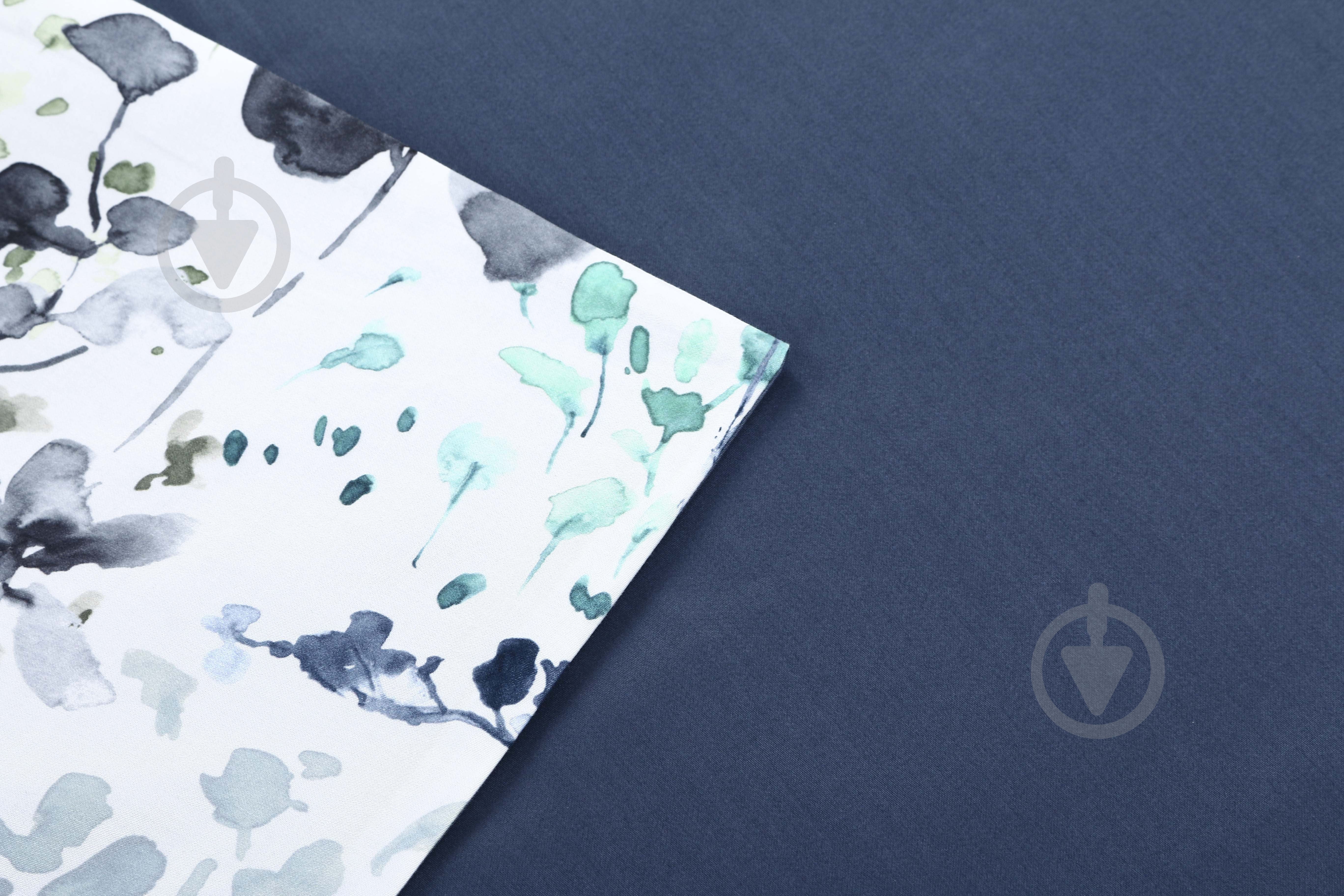 Комплект постельного белья Silky poems семейный синий с белым Decoflux - фото 5