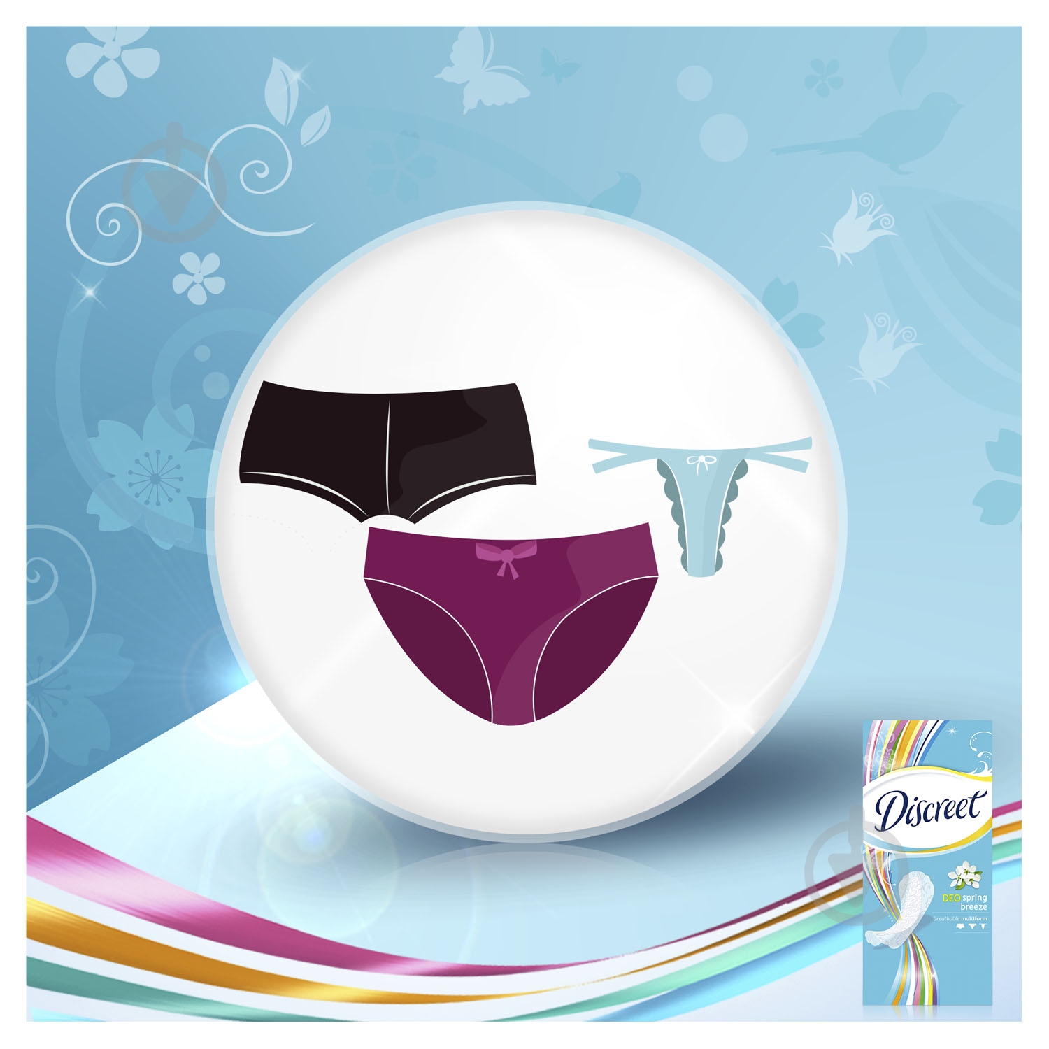Прокладки ежедневные Discreet Deo Spring Breeze multiform normal 20 шт. - фото 9