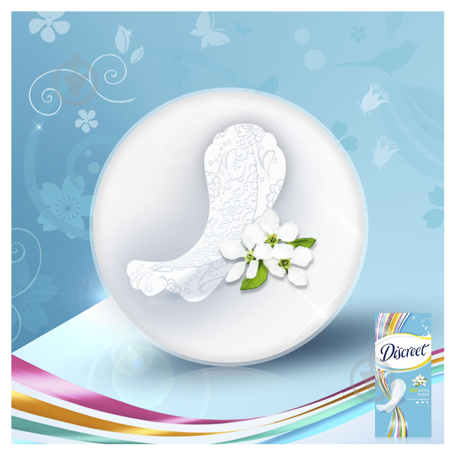 Прокладки ежедневные Discreet Deo Spring Breeze multiform normal 20 шт. - фото 10