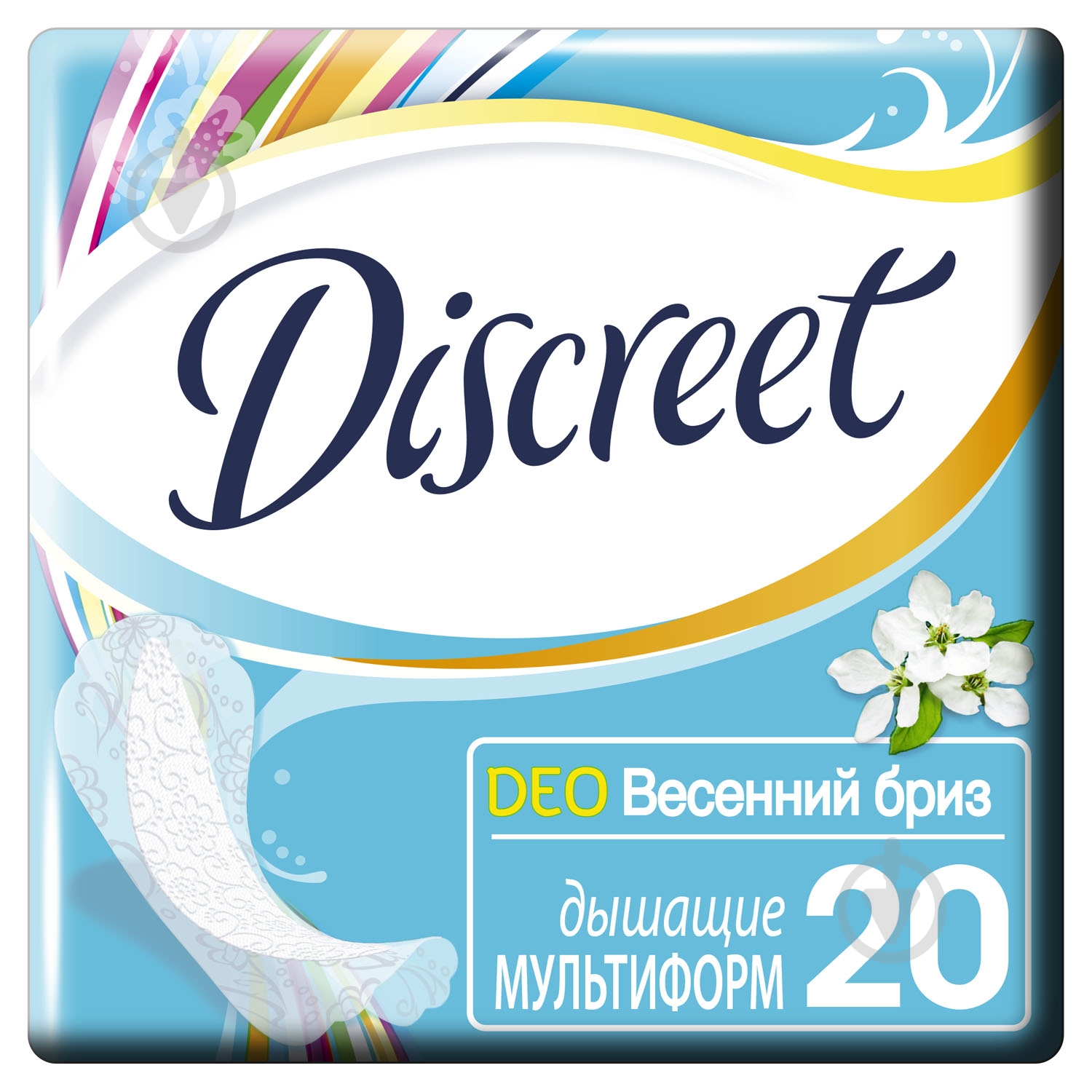 Прокладки ежедневные Discreet Deo Spring Breeze multiform normal 20 шт. - фото 1