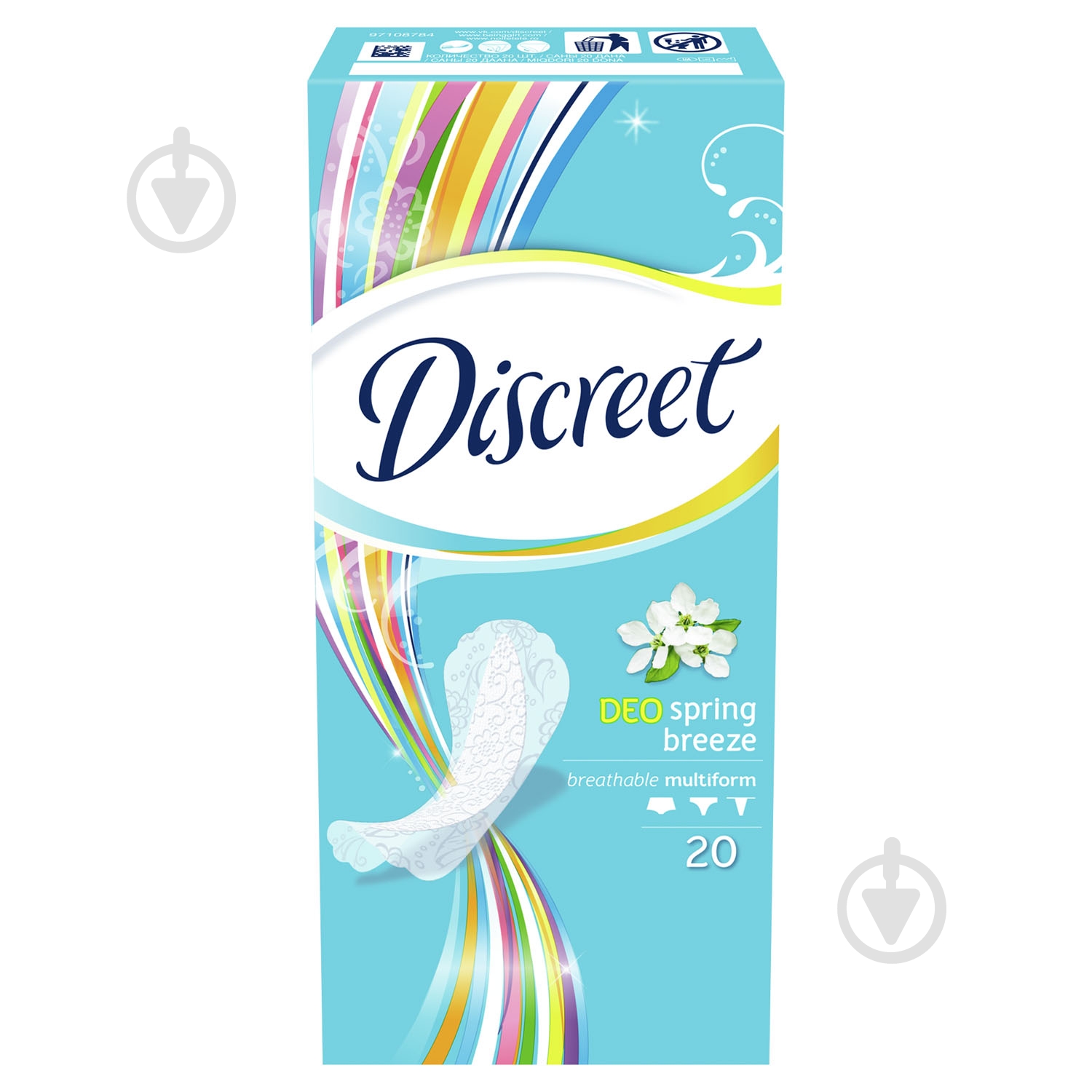 Прокладки ежедневные Discreet Deo Spring Breeze multiform normal 20 шт. - фото 3
