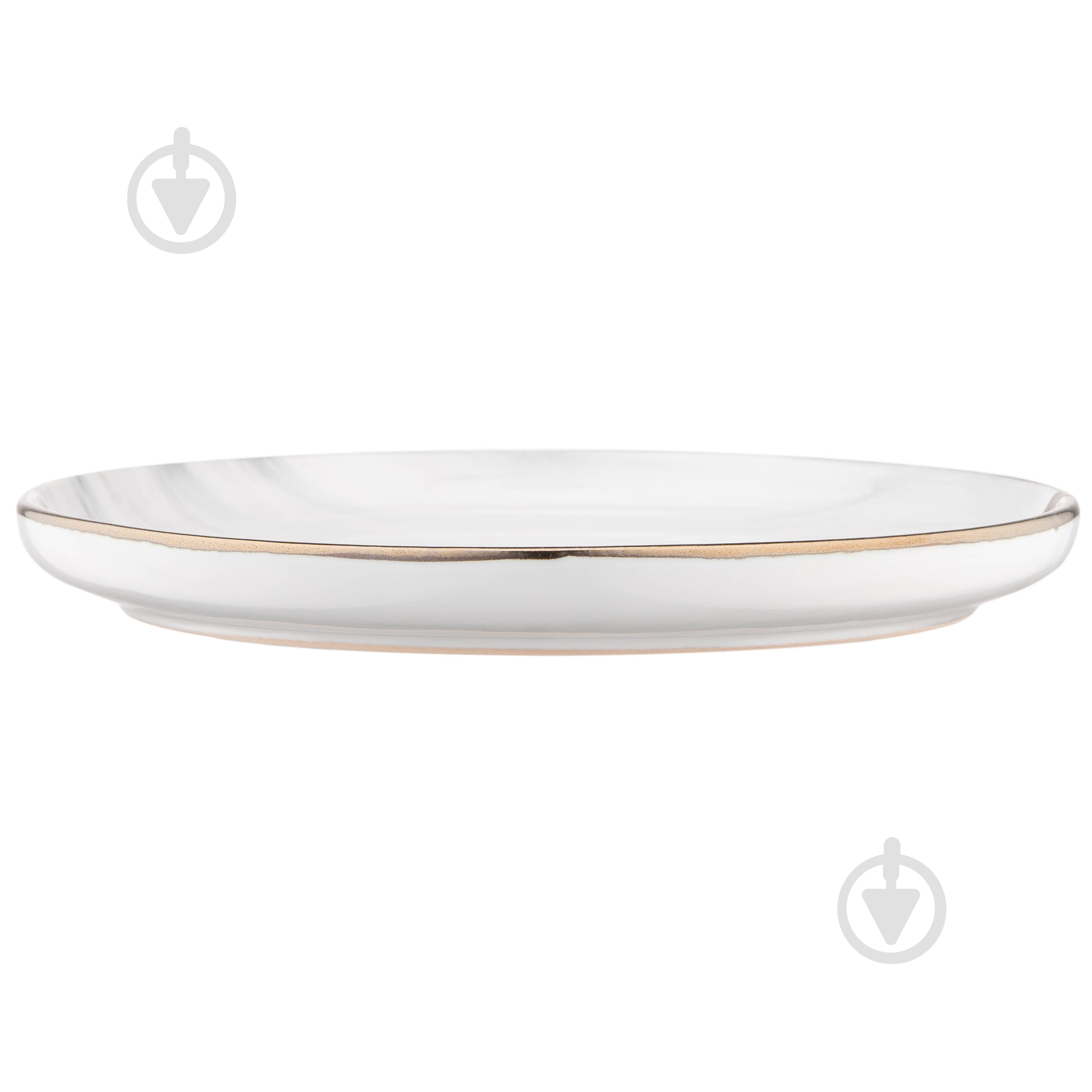 Тарілка десертна Ardesto Marmo 19 см біла AR2919MRW - фото 3