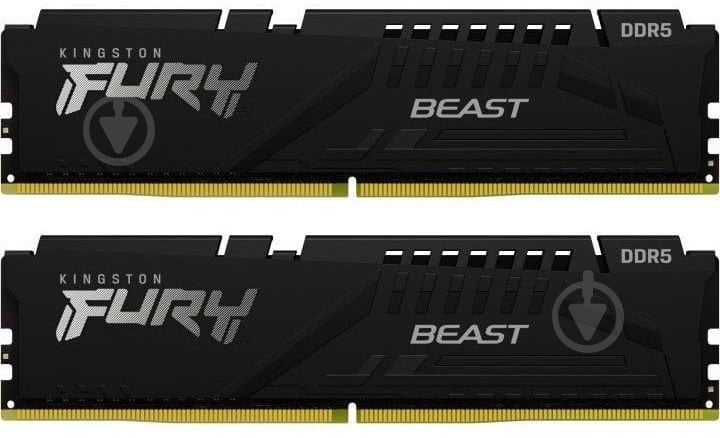 Оперативная память Kingston DDR5 SDRAM 32 GB (2x16GB) 6000 MHz (KF560C36BBE2K2-32) Fury Beast Black - фото 1 Оперативная память Kingston DDR5 SDRAM 32 GB (2x16GB) 6000 MHz (KF560C36BBE2K2-32) Fury Beast Black - фото 1