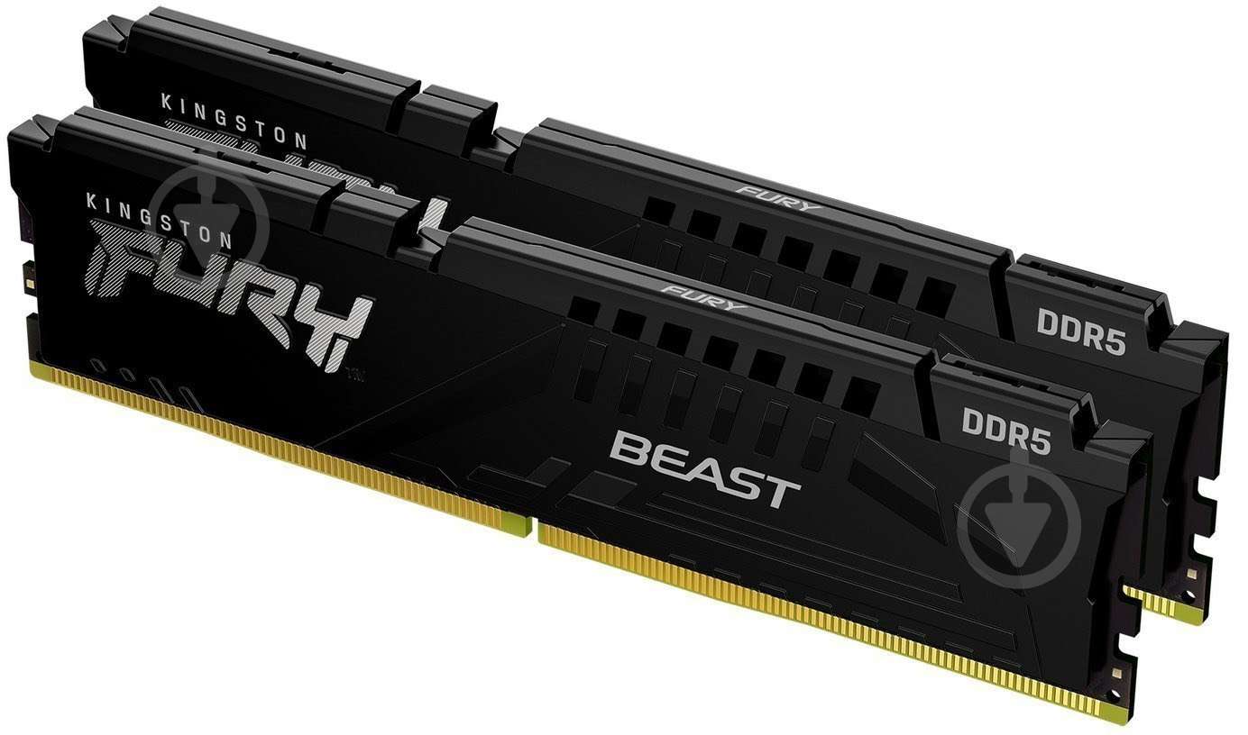 Оперативная память Kingston DDR5 SDRAM 32 GB (2x16GB) 6000 MHz (KF560C36BBE2K2-32) Fury Beast Black - фото 5 Оперативная память Kingston DDR5 SDRAM 32 GB (2x16GB) 6000 MHz (KF560C36BBE2K2-32) Fury Beast Black - фото 5