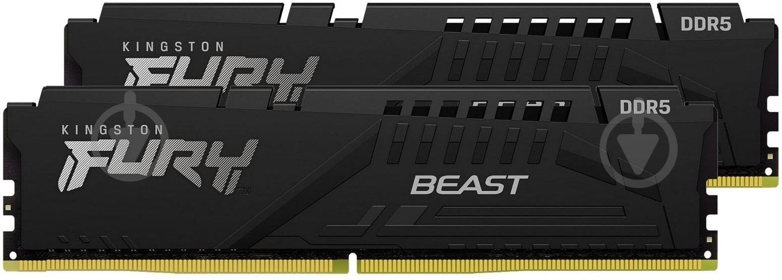 Оперативная память Kingston DDR5 SDRAM 32 GB (2x16GB) 6000 MHz (KF560C36BBE2K2-32) Fury Beast Black - фото 4 Оперативная память Kingston DDR5 SDRAM 32 GB (2x16GB) 6000 MHz (KF560C36BBE2K2-32) Fury Beast Black - фото 4