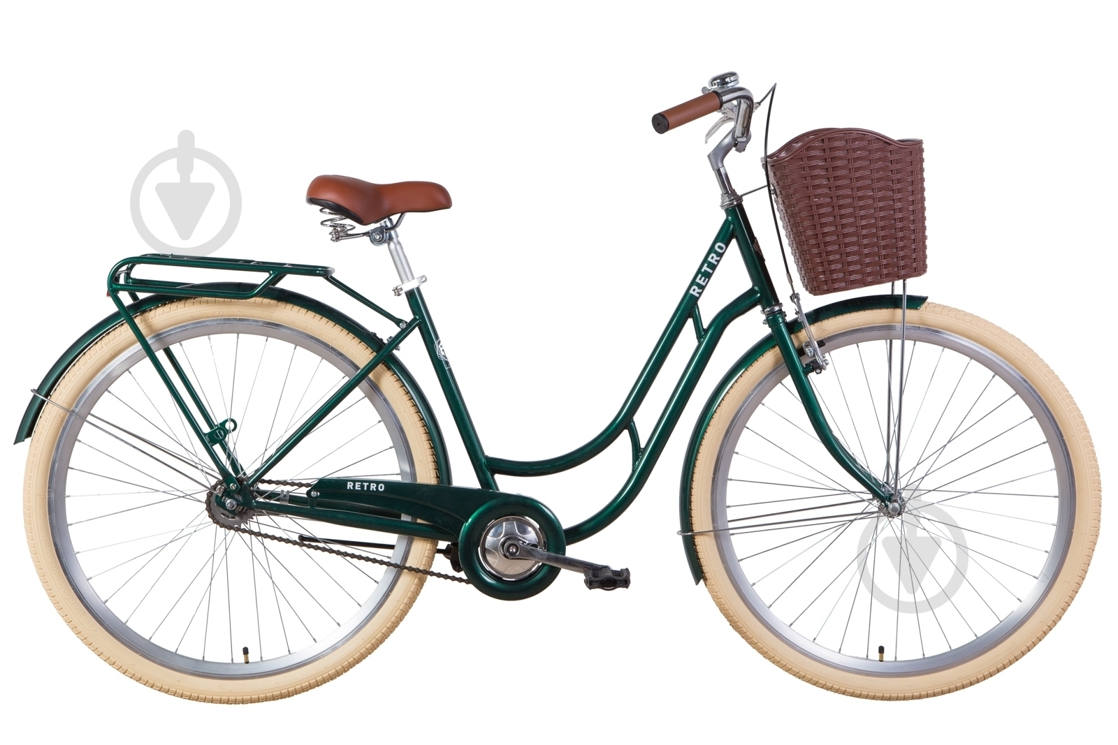 Велосипед Dorozhnik 28" 19"(48 см) RETRO OPS-D-28-218 зелений - фото 1