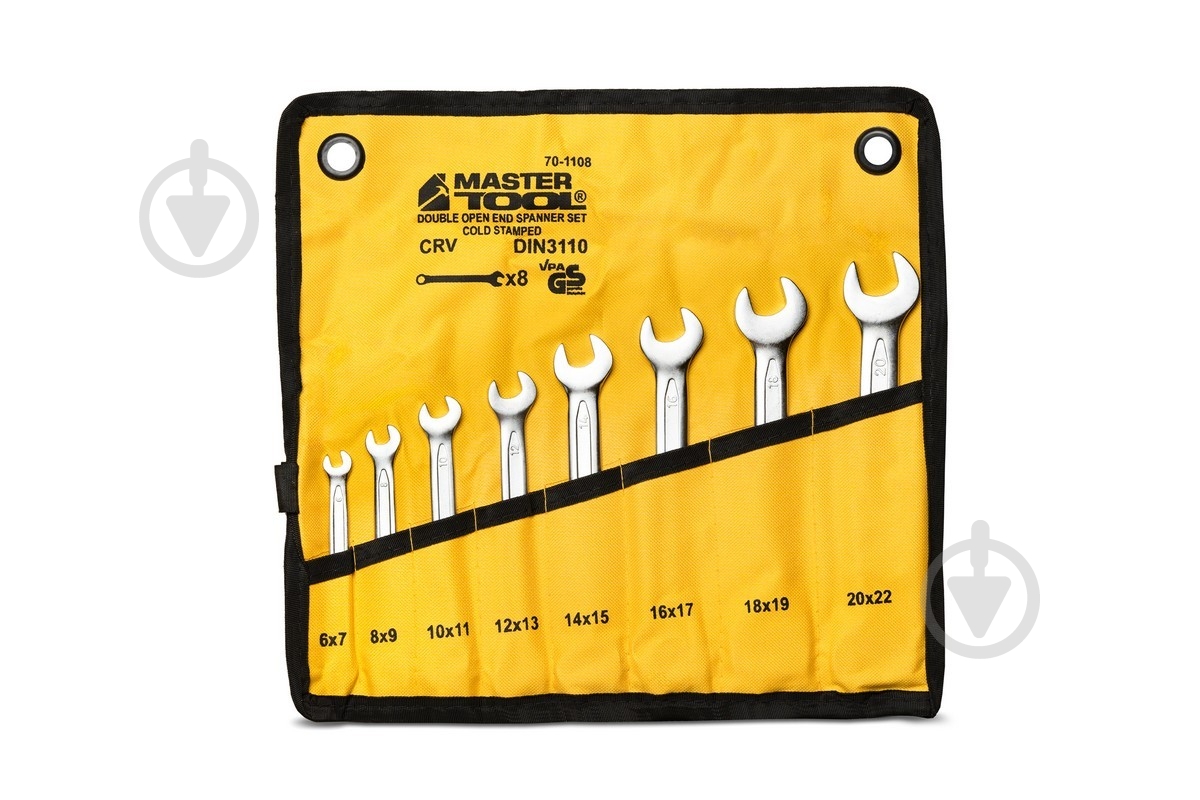 Набор ключей рожковых MasterTool 8 шт. 70-1108 - фото 1