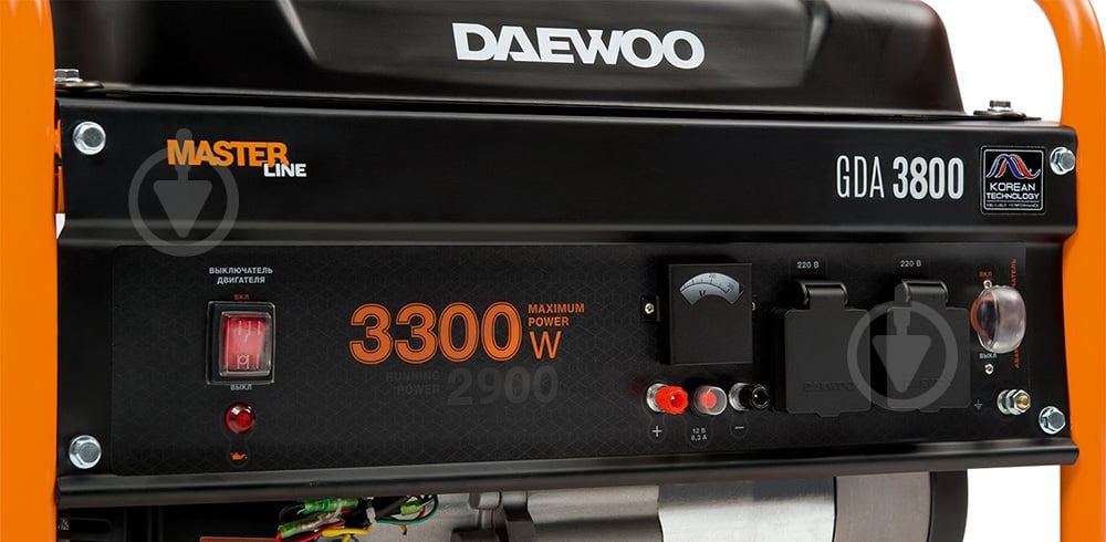Генератор бензиновый Daewoo 2,9 кВт / 3,3 кВт 220 В GDA 3800 - фото 7