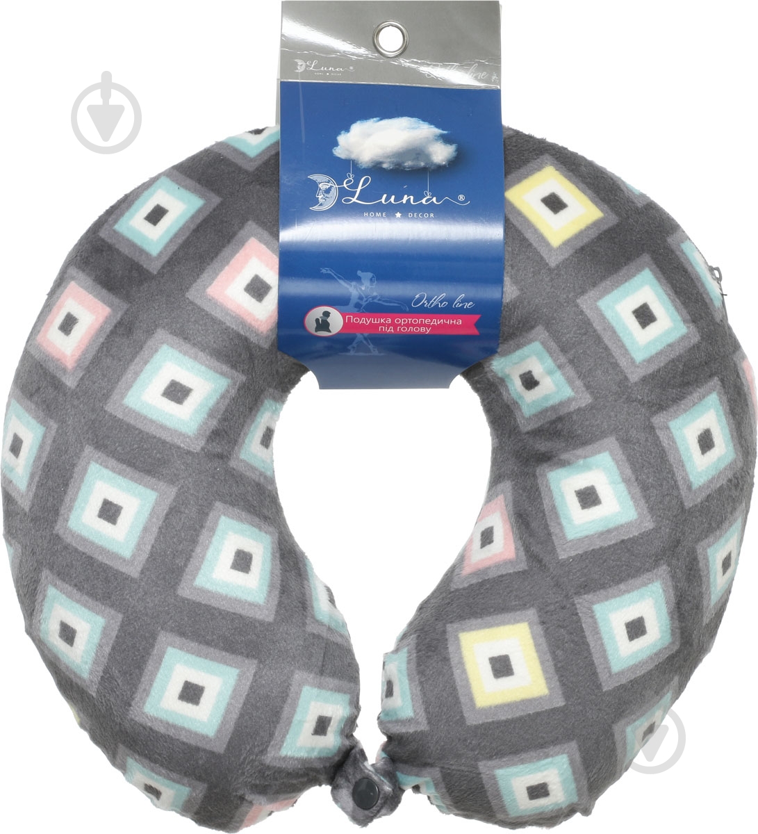 Подушка для путешествий 30х30х9 см ромб Luna - фото 4