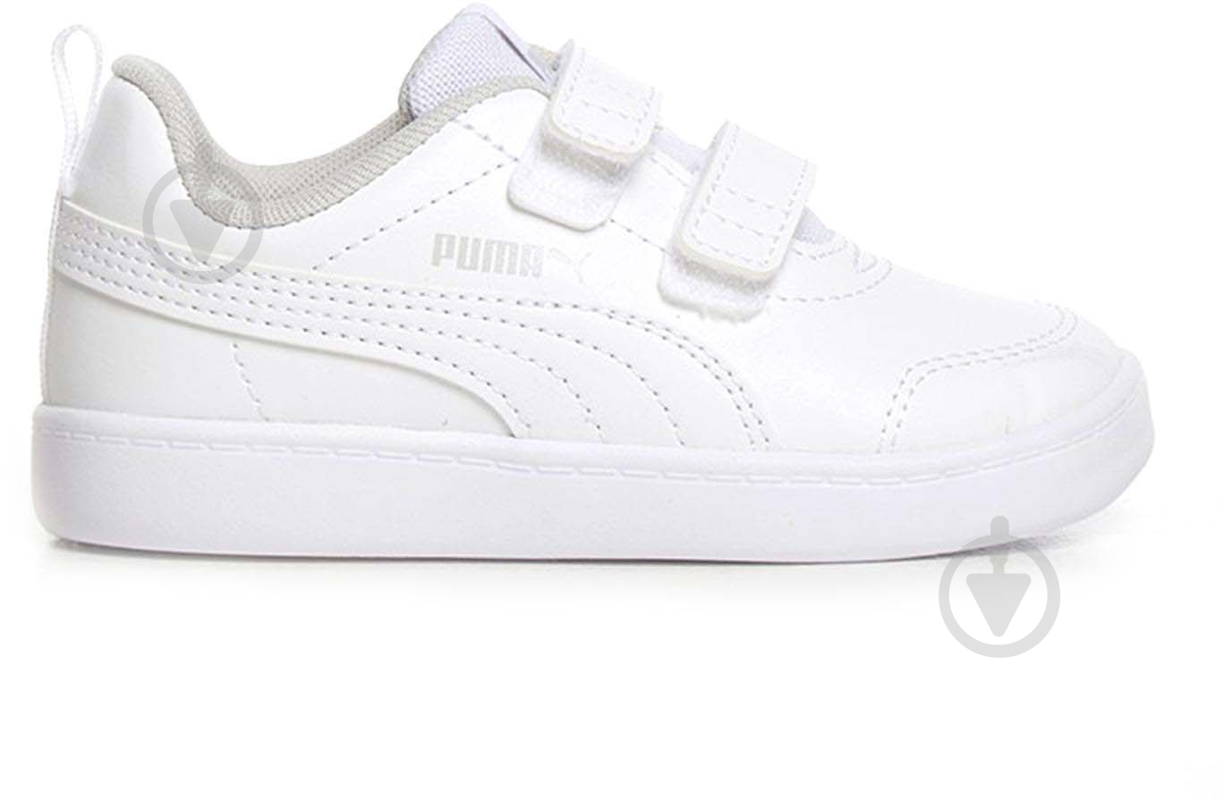 Кроссовки демисезонные Puma COURTFLEX V2 V INF PEACOAT-HIGH RISK 37154404 р.20 белые - фото 1