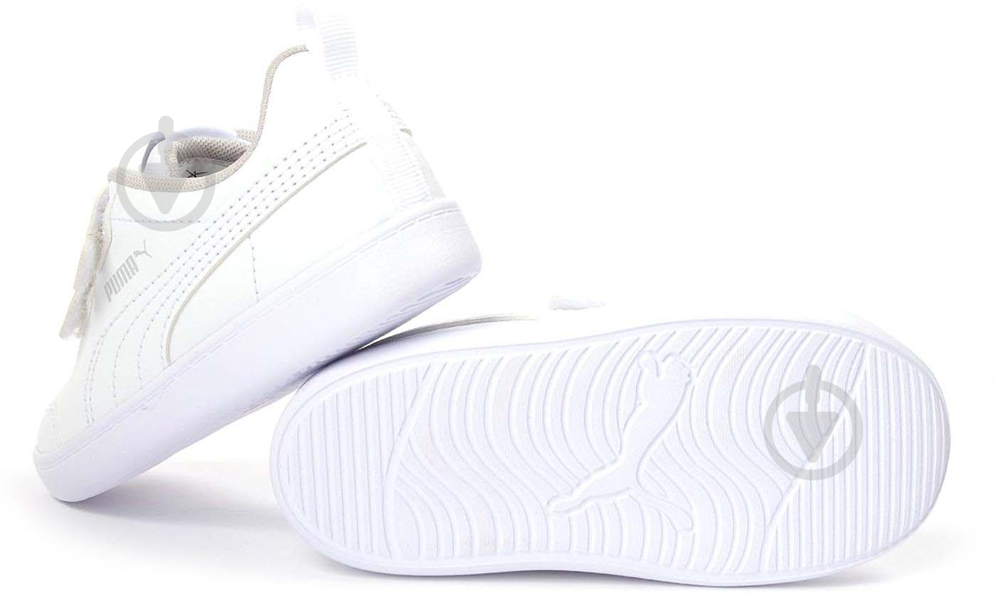 Кроссовки демисезонные Puma COURTFLEX V2 V INF PEACOAT-HIGH RISK 37154404 р.20 белые - фото 6