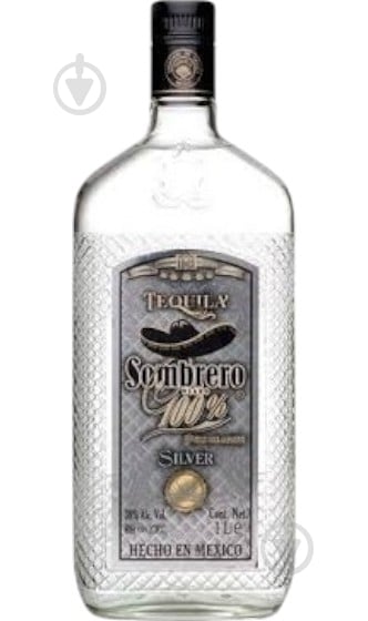 Текила Sombrero "Silver" 1 л 38% - фото 1 Текила Sombrero "Silver" 1 л 38% - фото 1