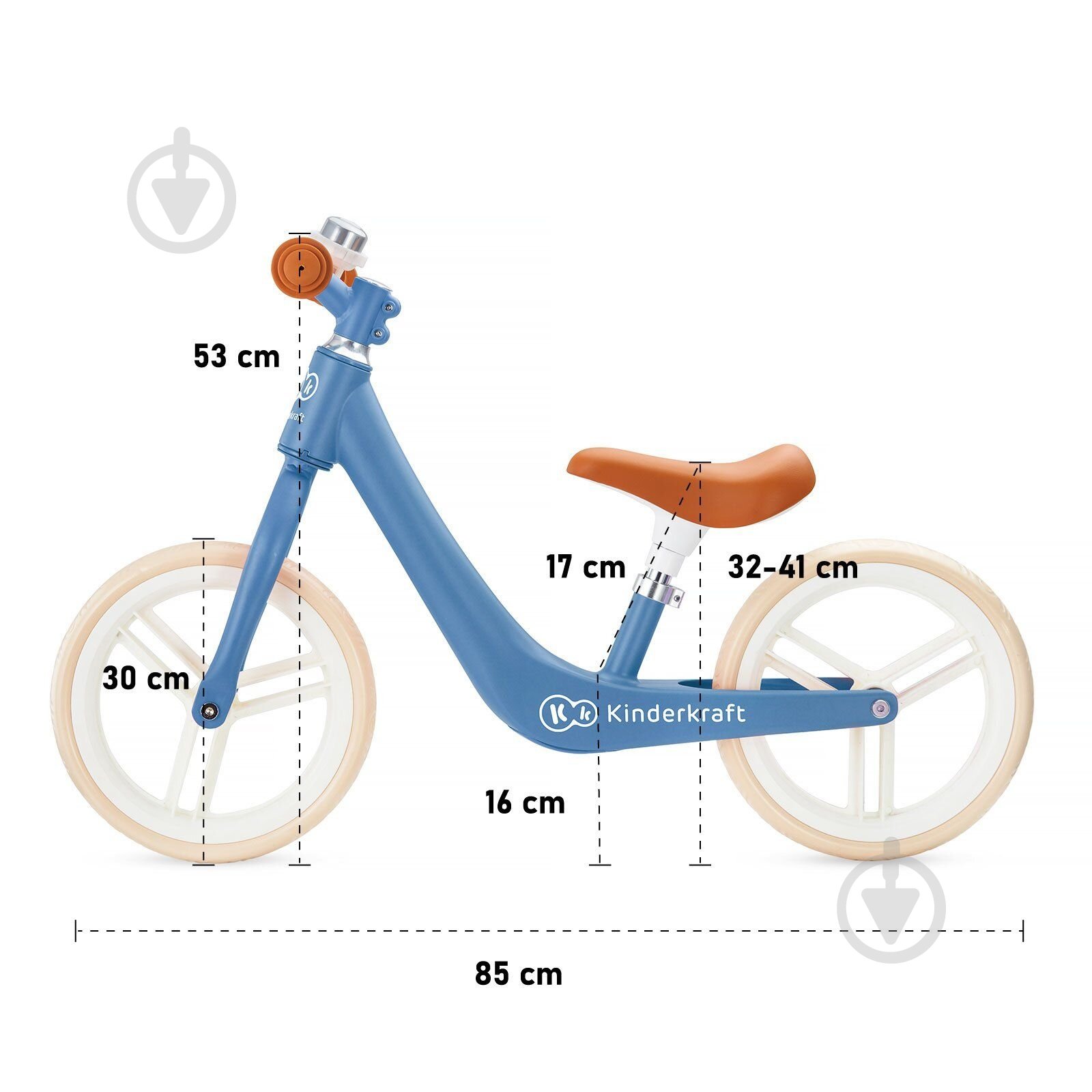 Беговел Kinderkraft Fly Plus синий KKRFLPLBLU0000 - фото 8
