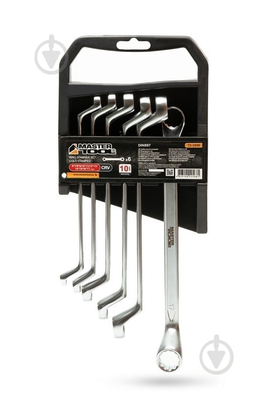 Набір ключів ріжкових MasterTool 6 шт. 72-3206 - фото 1