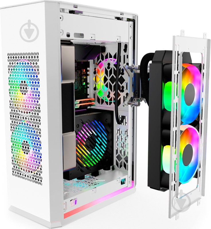 Корпус 1stPlayer UN1-3F2-W-WH White 750W White - фото 2 Корпус 1stPlayer UN1-3F2-W-WH White 750W White - фото 2