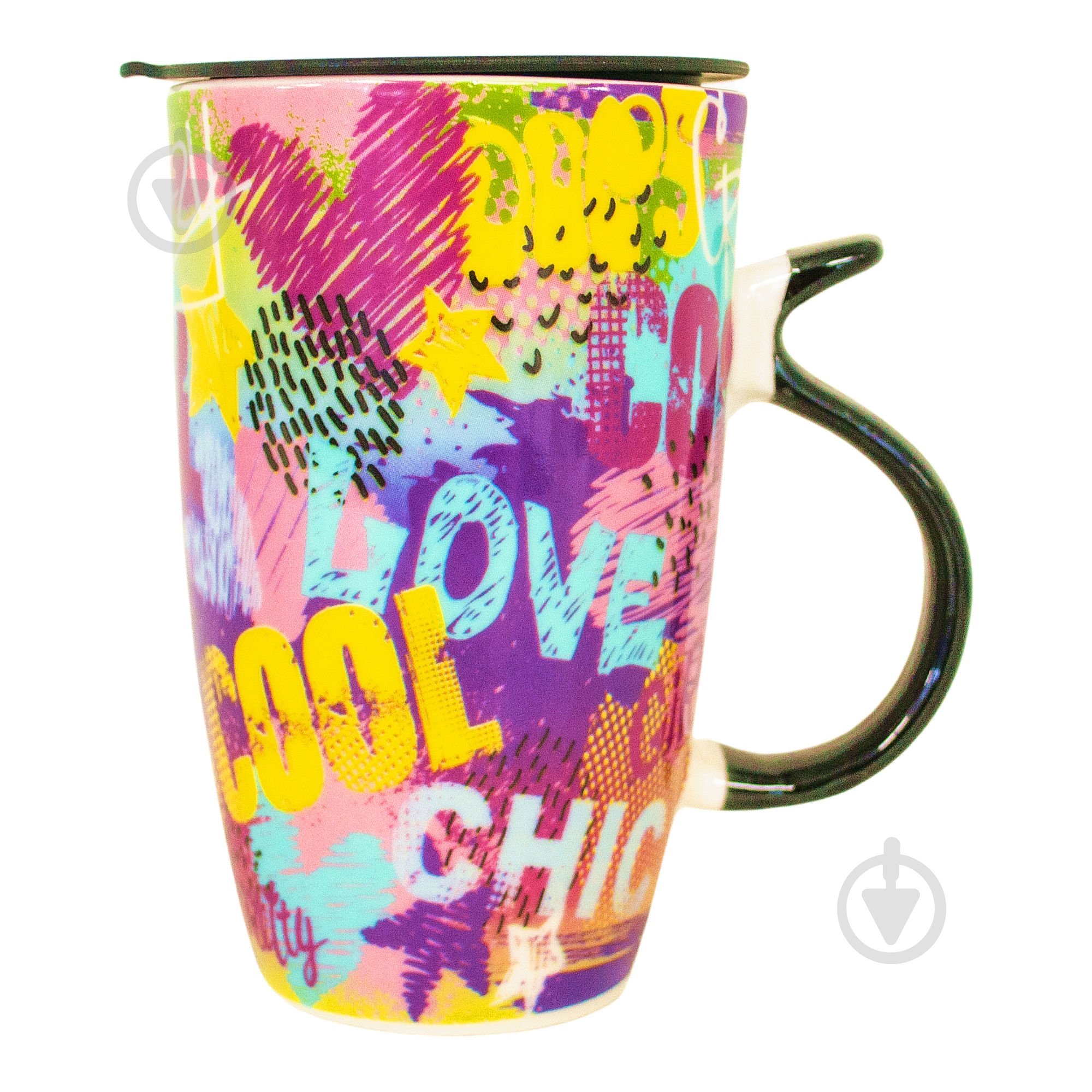 Чашка с крышкой Keramia Freestyle 420 мл 21-279-121 - фото 1