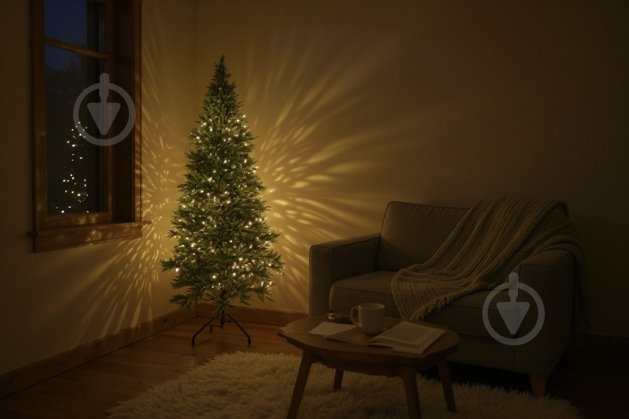 Штучна ялинка Волинська 2,1 м світло-зелений - фото 2