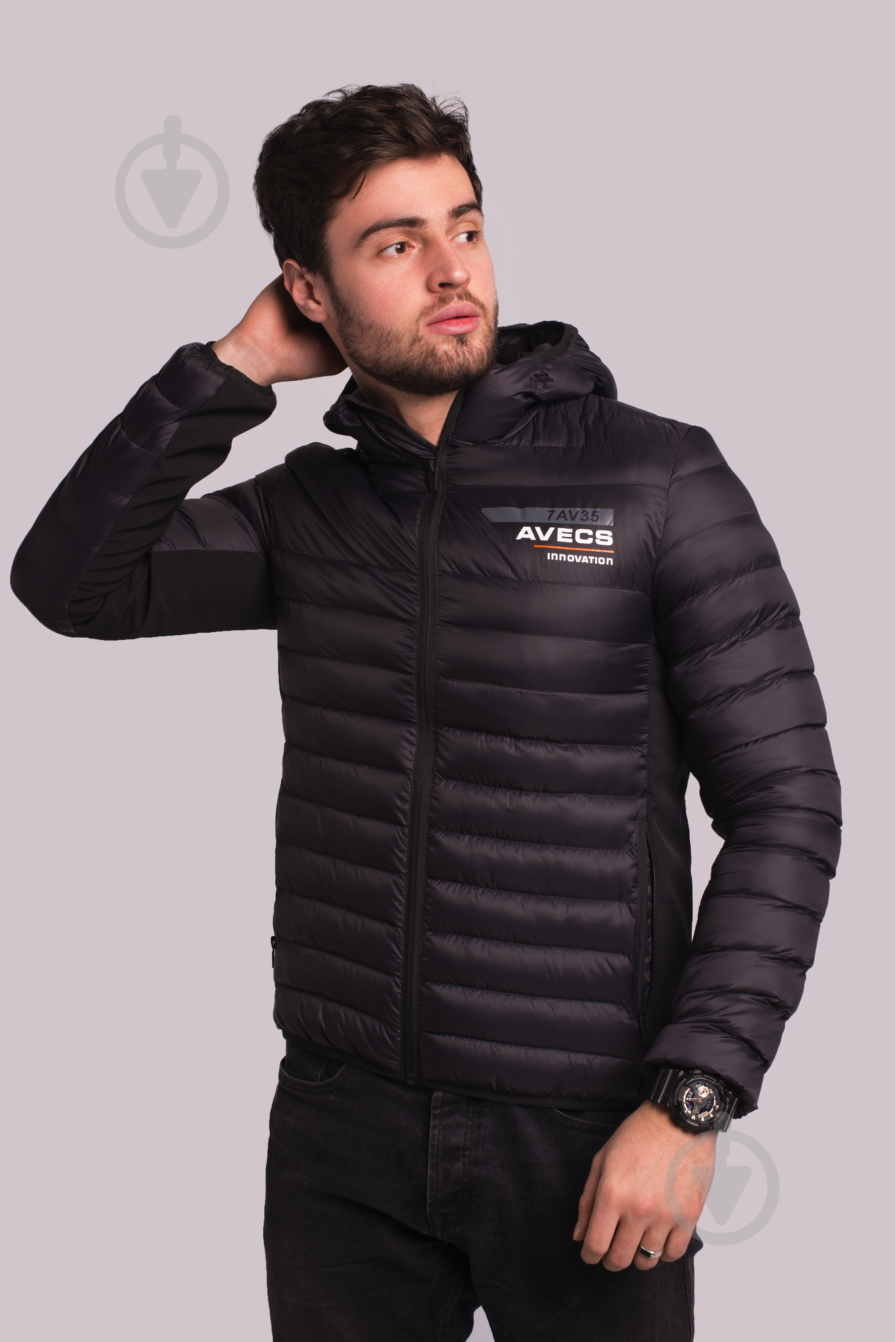 Куртка чоловіча демісезонна Avecs AV-50110B/1 р.XXXXL чорна - фото 2 Куртка чоловіча демісезонна Avecs AV-50110B/1 р.XXXXL чорна - фото 2