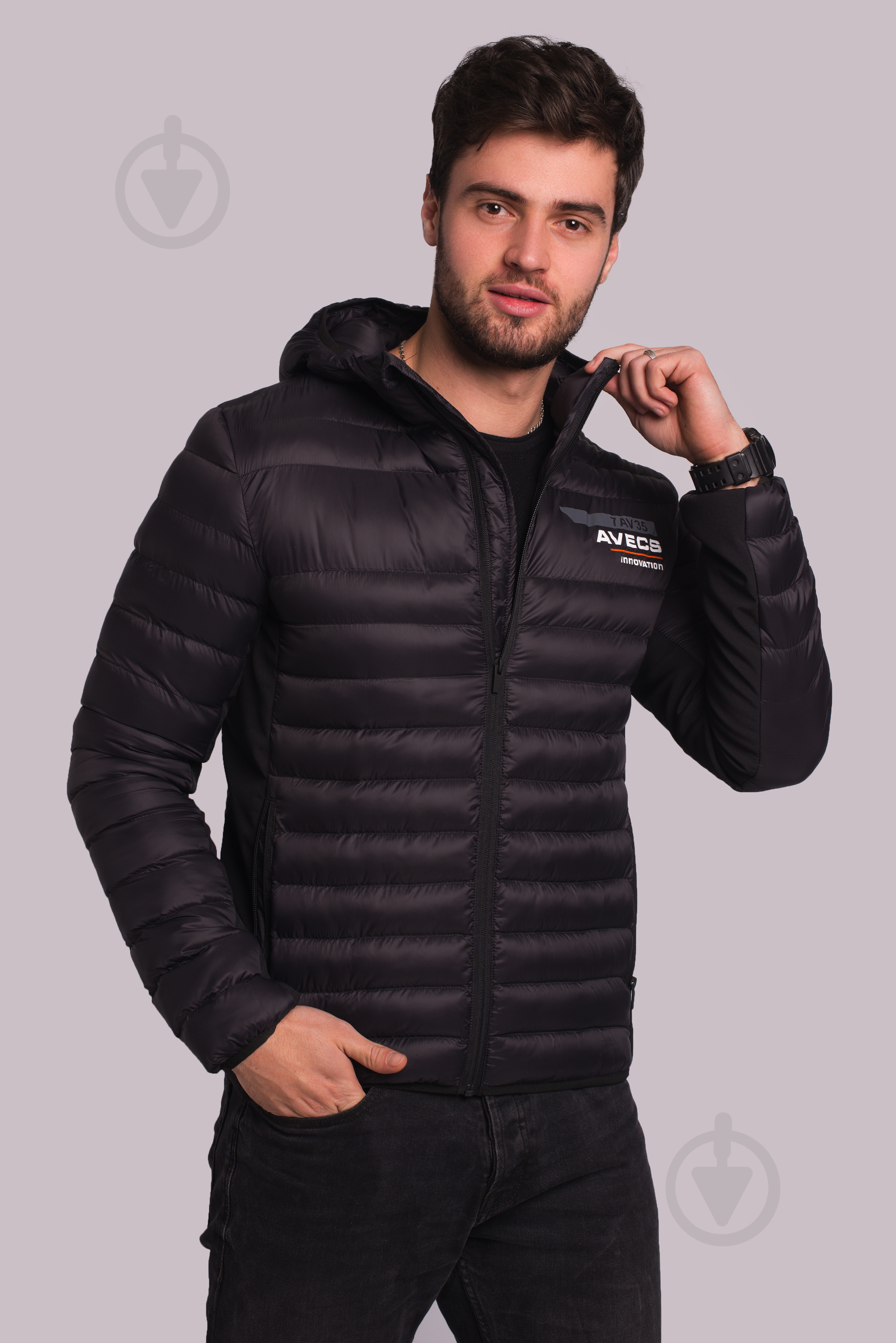 Куртка чоловіча демісезонна Avecs AV-50110B/1 р.XXXXL чорна - фото 4 Куртка чоловіча демісезонна Avecs AV-50110B/1 р.XXXXL чорна - фото 4
