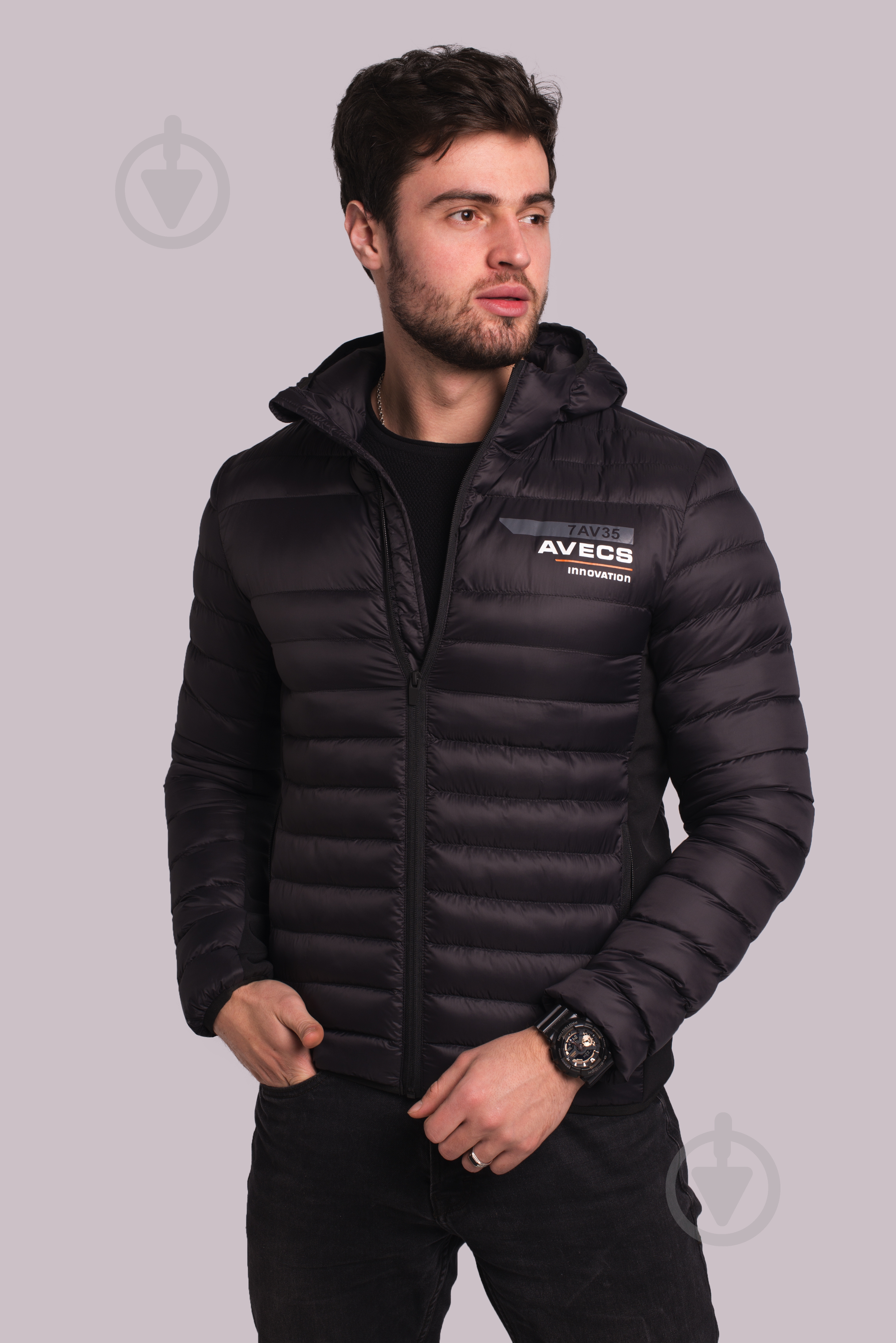 Куртка чоловіча демісезонна Avecs AV-50110B/1 р.6XL чорна - фото 3