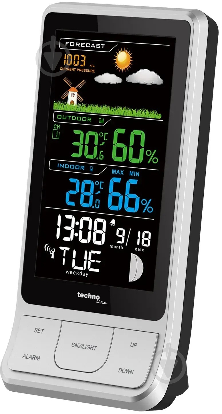 Метеостанция Technoline WS6441 Black/Silver - фото 1