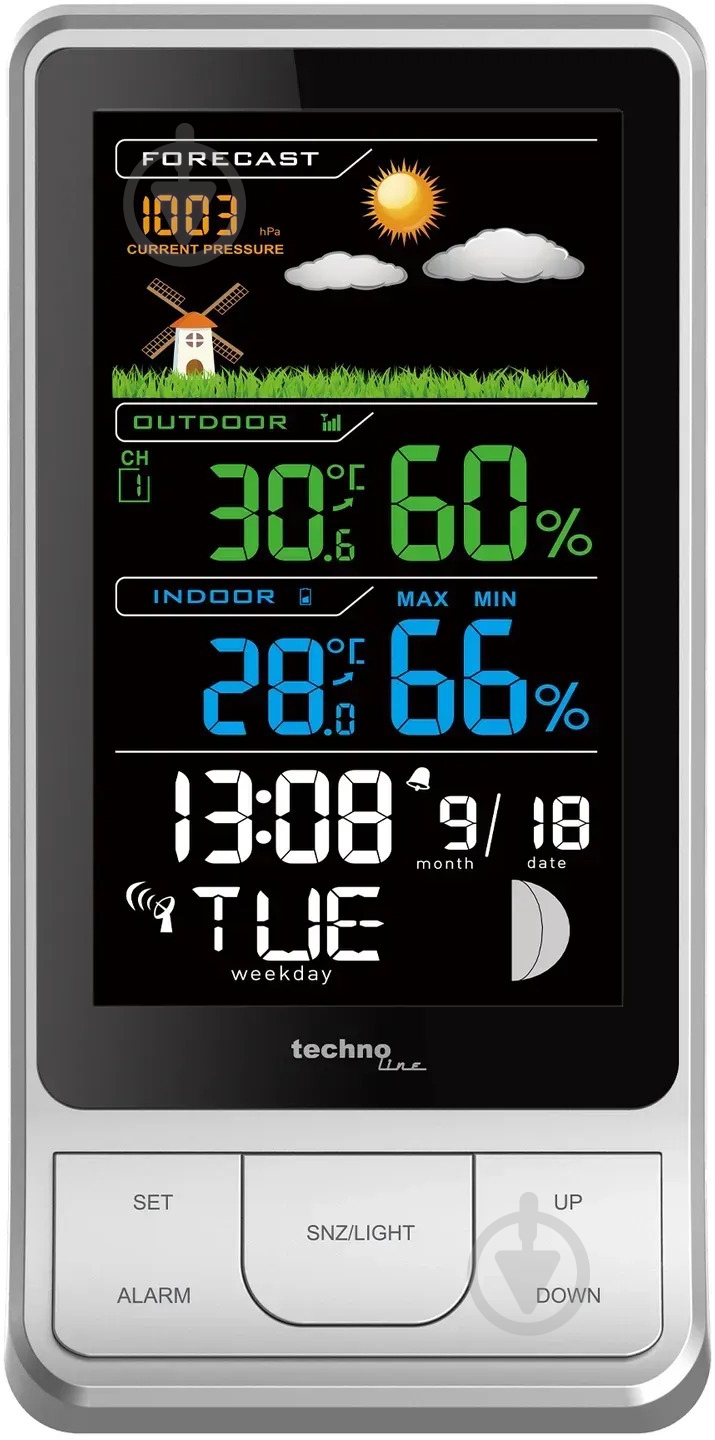 Метеостанция Technoline WS6441 Black/Silver - фото 5