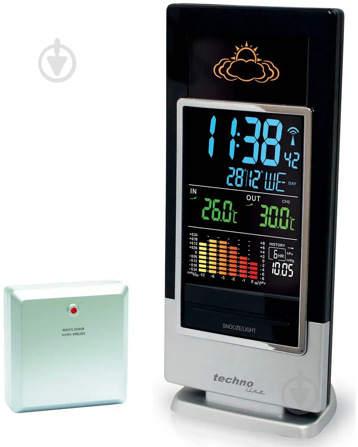 Метеостанция Technoline WS6502 Black/Silver - фото 2