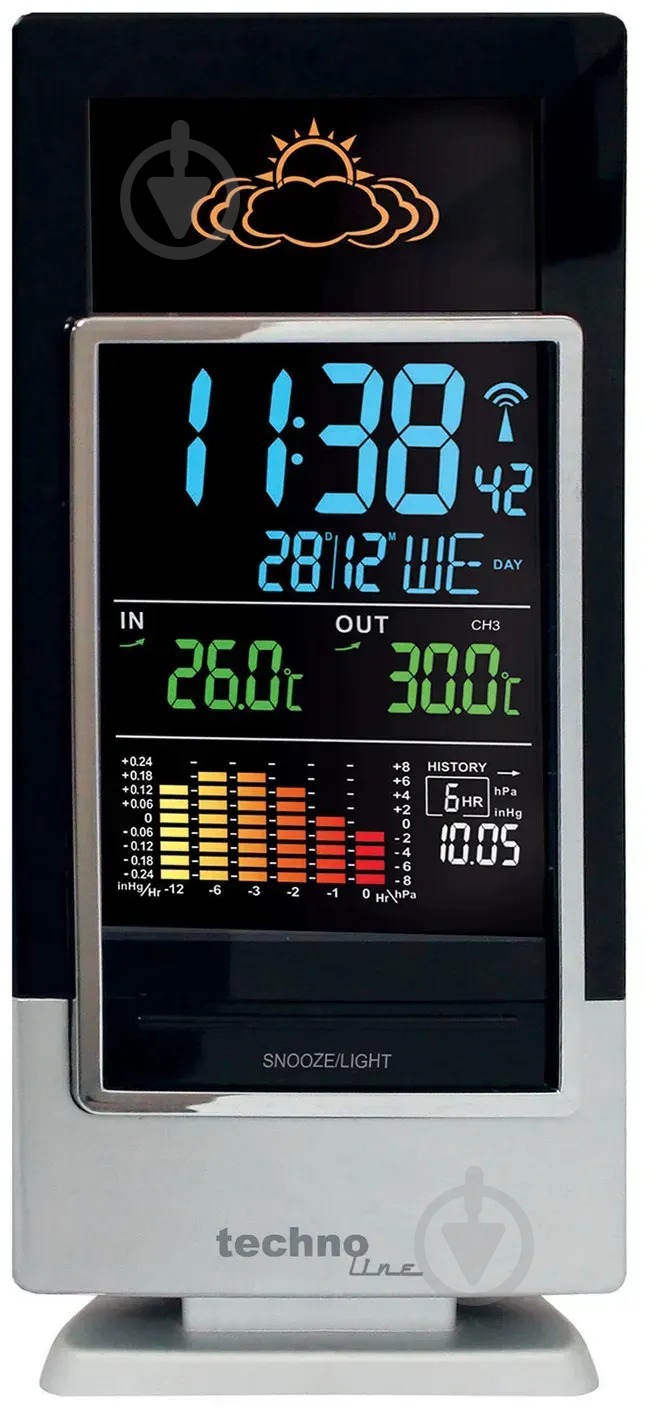 Метеостанция Technoline WS6502 Black/Silver - фото 1