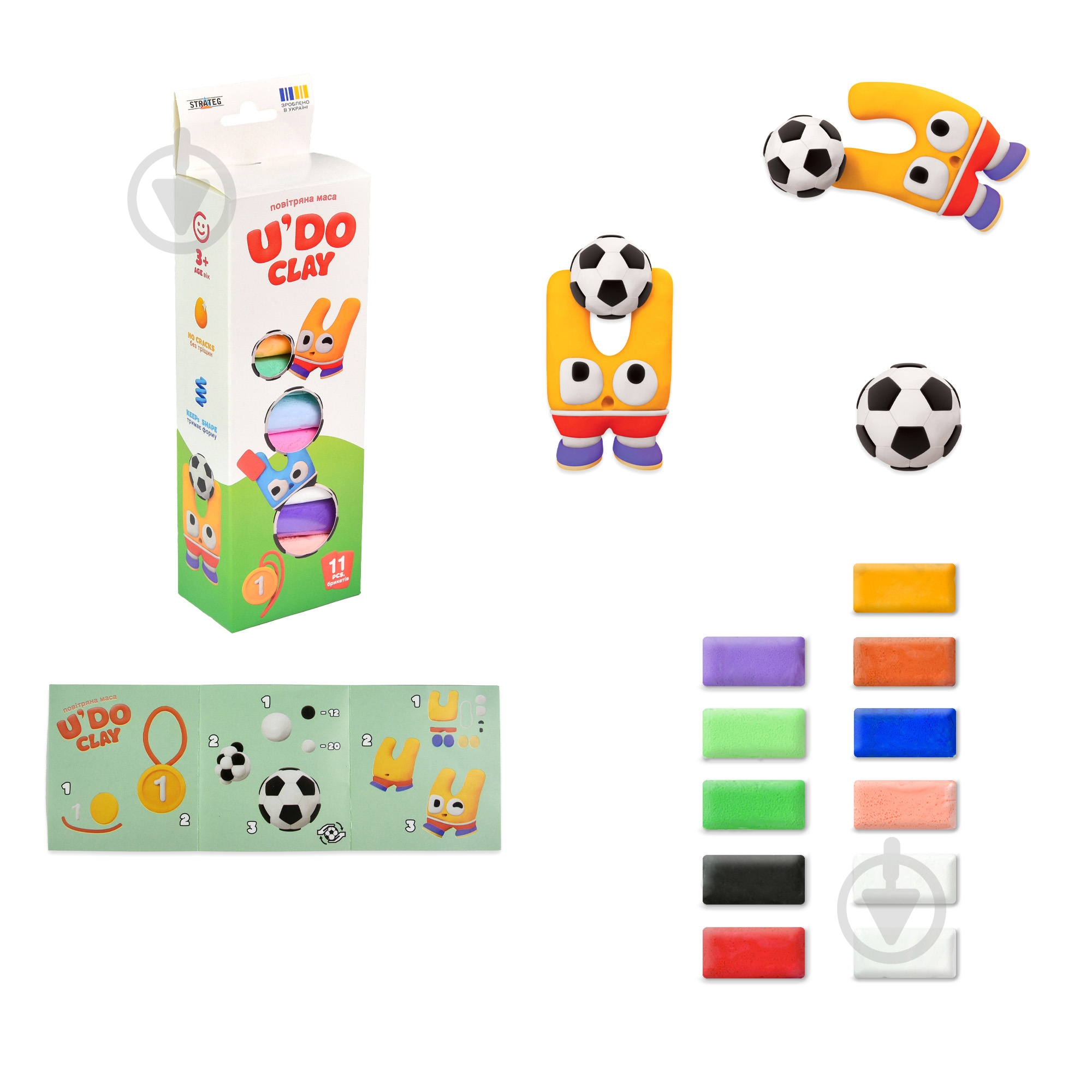 Маса для ліплення Strateg U'DO Clay 11 шт. 30842 - фото 3 Маса для ліплення Strateg U'DO Clay 11 шт. 30842 - фото 3