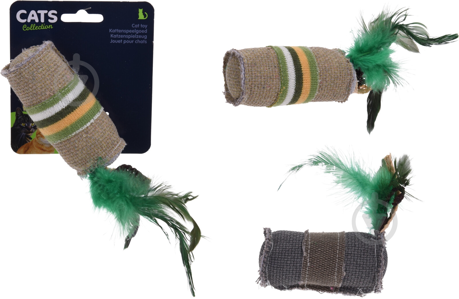 Іграшка для котів дражнилка 10x4,5 см в асортименті чорний - фото 1 Іграшка для котів дражнилка 10x4,5 см в асортименті чорний - фото 1